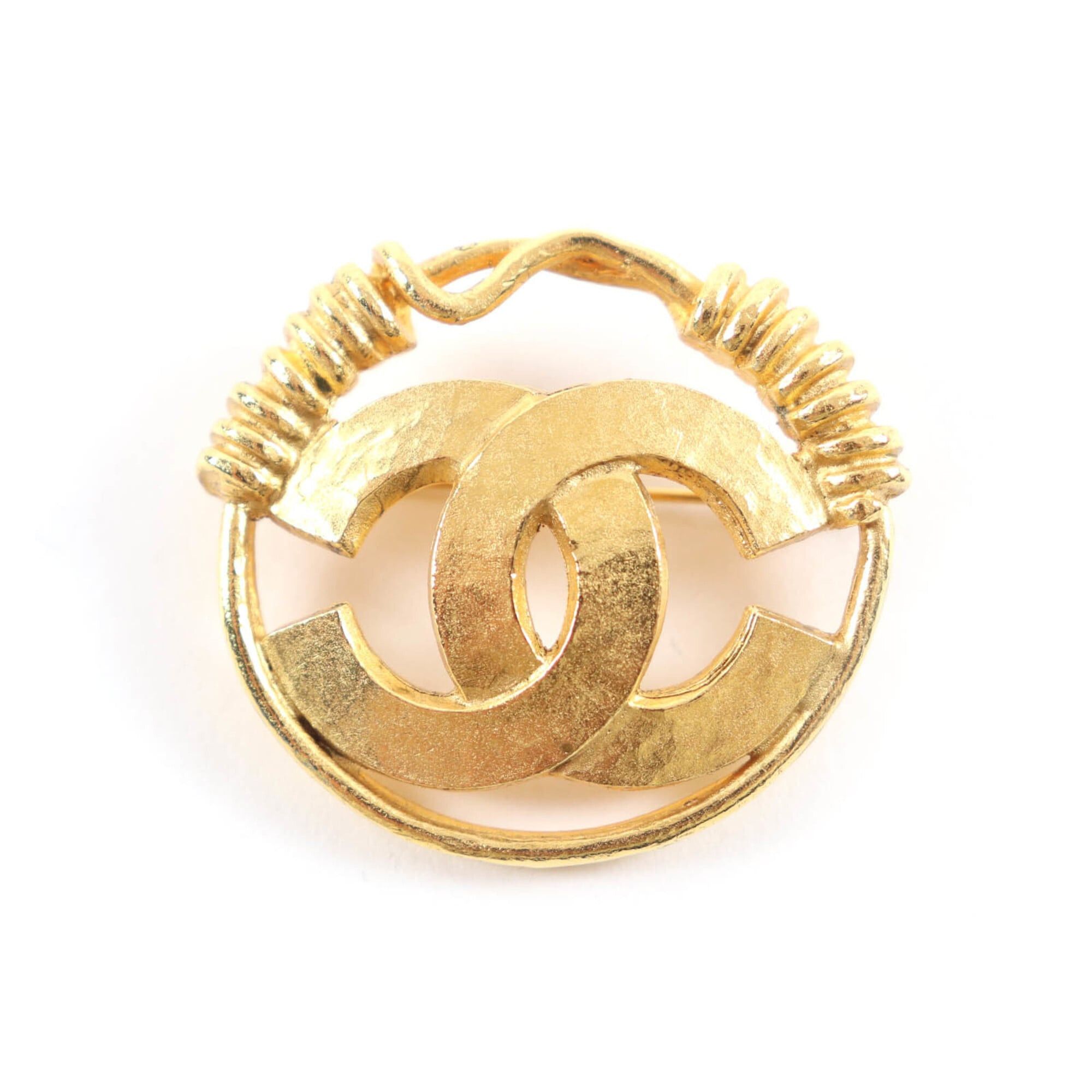Chanel CHANEL Vintage 94P Coco Mark Coil Brooch, Gold, with Box, Made in France, Women's. Size ONE SIZE - 1 Thumbnail