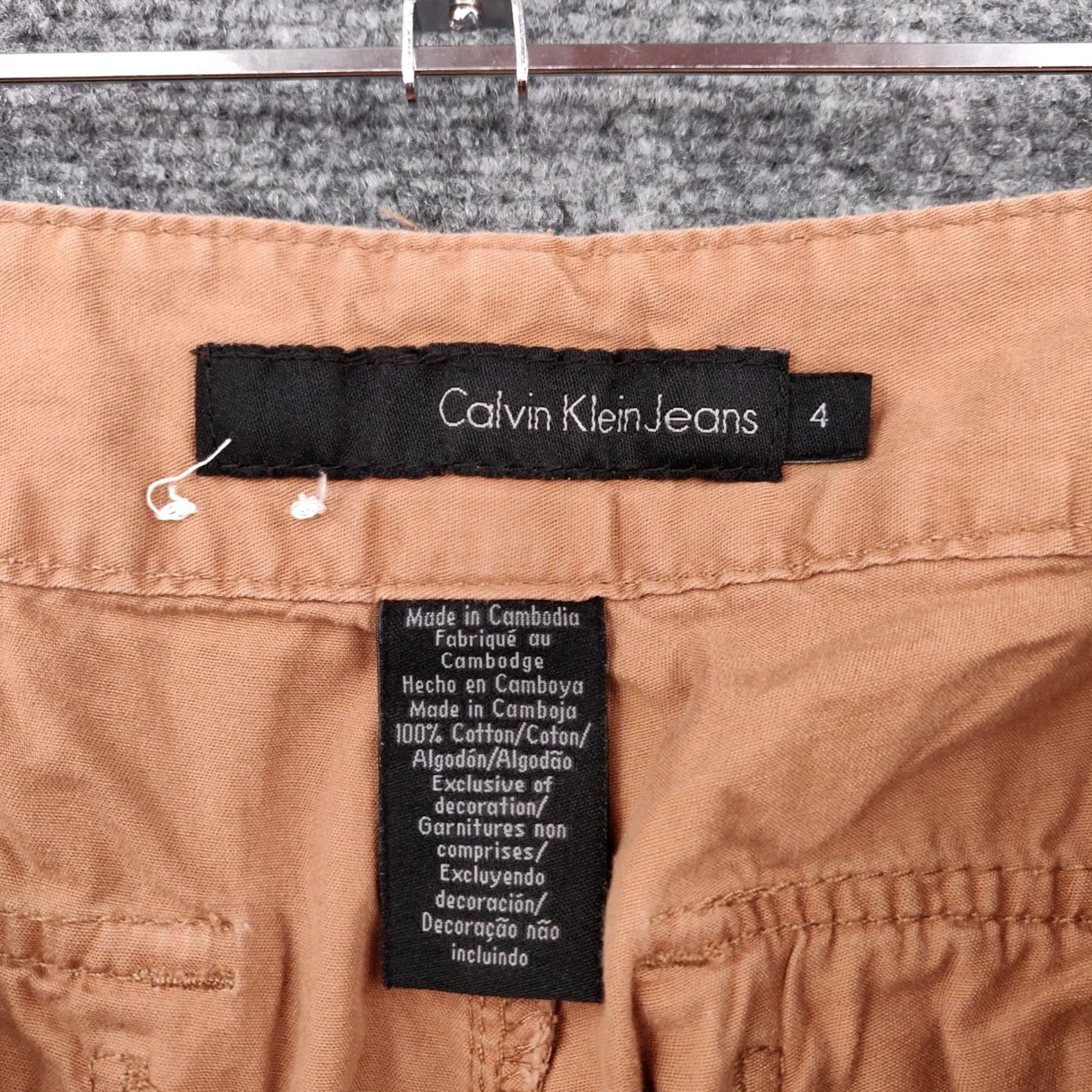 Calvin Klein Calvin Klein Pants Womens 4 Orange Chino Mid Rise Flat Front Cotton Canvas Size 27" / US 4 / IT 40 - 3 Thumbnail