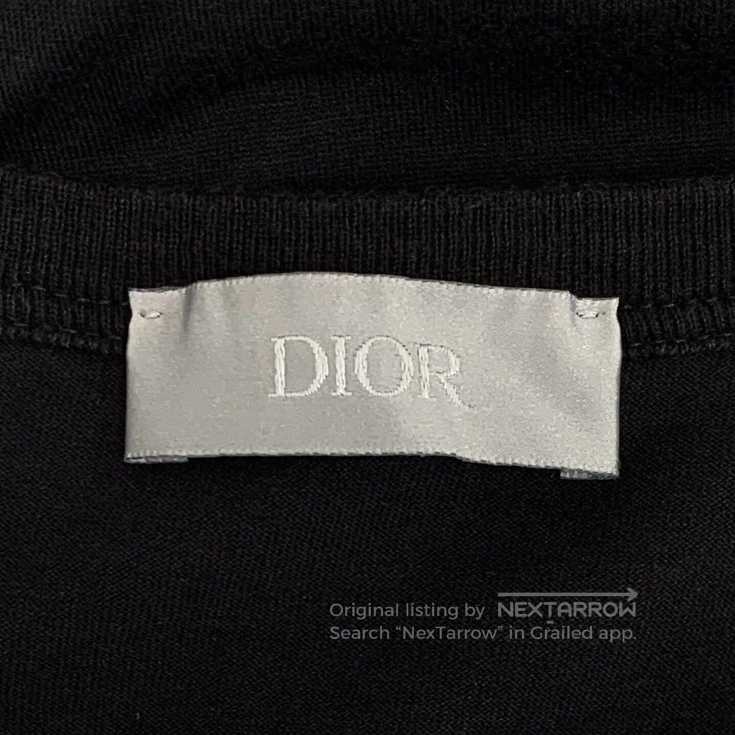 Dior Dior Black Logo Letter Embroidered Cotton Round Neck Short Size US M / EU 48-50 / 2 - 6 Thumbnail