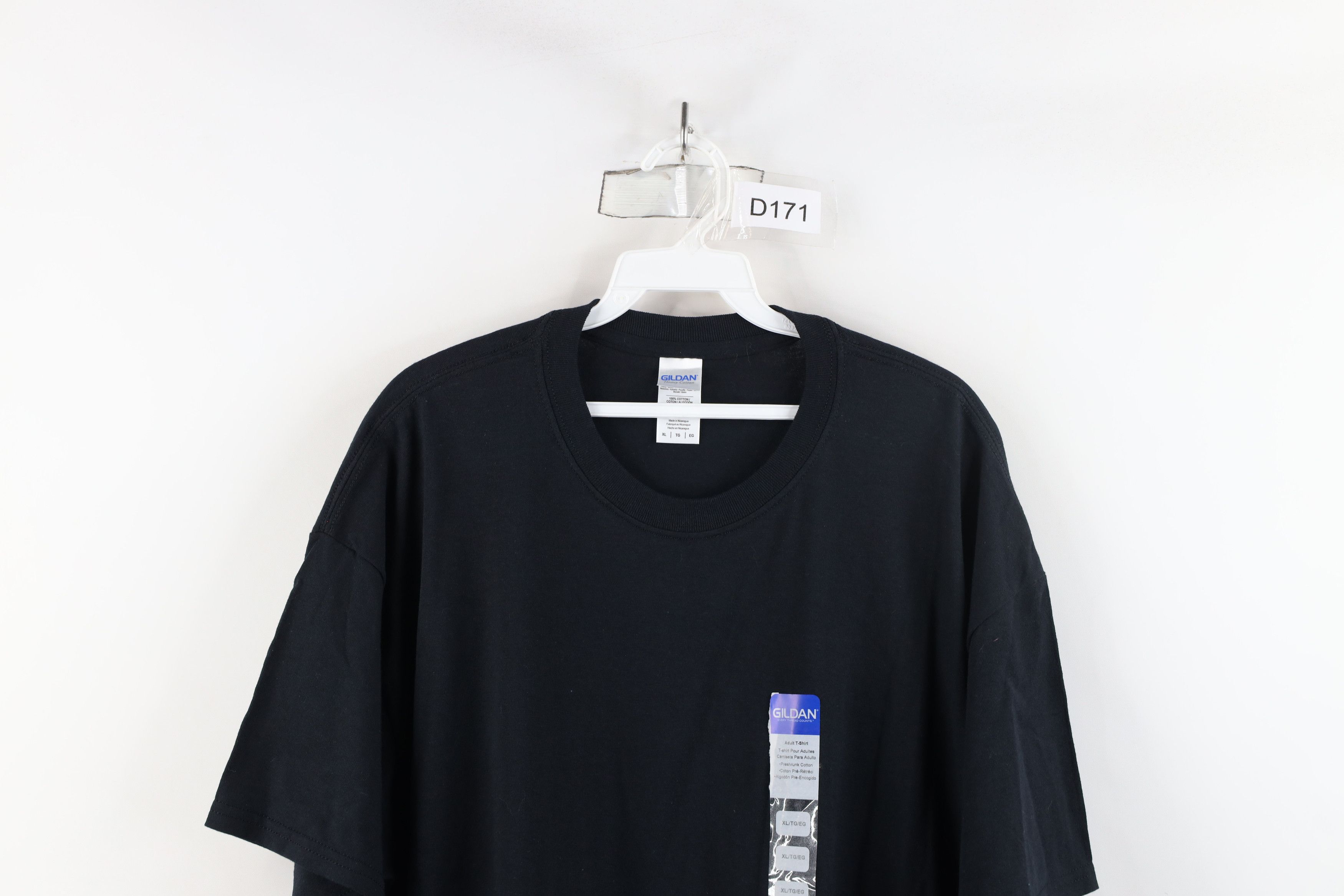 Vintage Deadstock Vintage Y2K Streetwear Heavy Cotton T-Shirt Black Size US XL / EU 56 / 4 - 2 Thumbnail