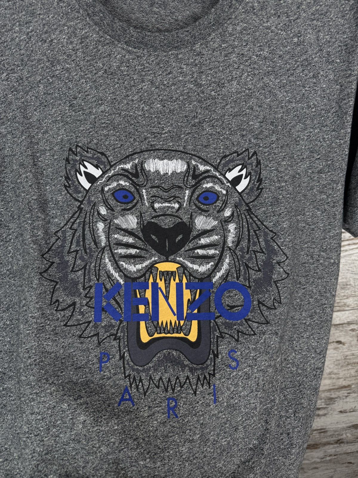 Kenzo Mens Vintage Kenzo tiger T-shirt luxury tee gray big logo Size US M / EU 48-50 / 2 - 5 Thumbnail