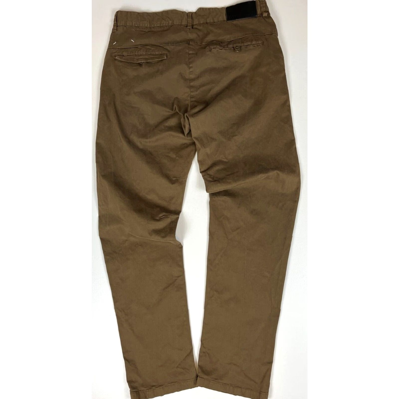 Carolina Herrera MEN'S Carolina Herrera Chino Pants Khaki Brown 36 Regular Stretch Flat Front Cotton Spandex Pockets Straight 33in 36x33 Chino Mens Size US 36 / EU 52 - 2 Thumbnail