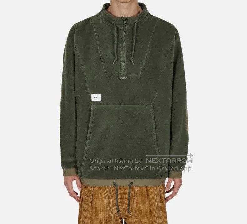 Wtaps Wtaps Military green half-zipper hooded fleece knit sweate Size US XL / EU 56 / 4 - 7 Thumbnail