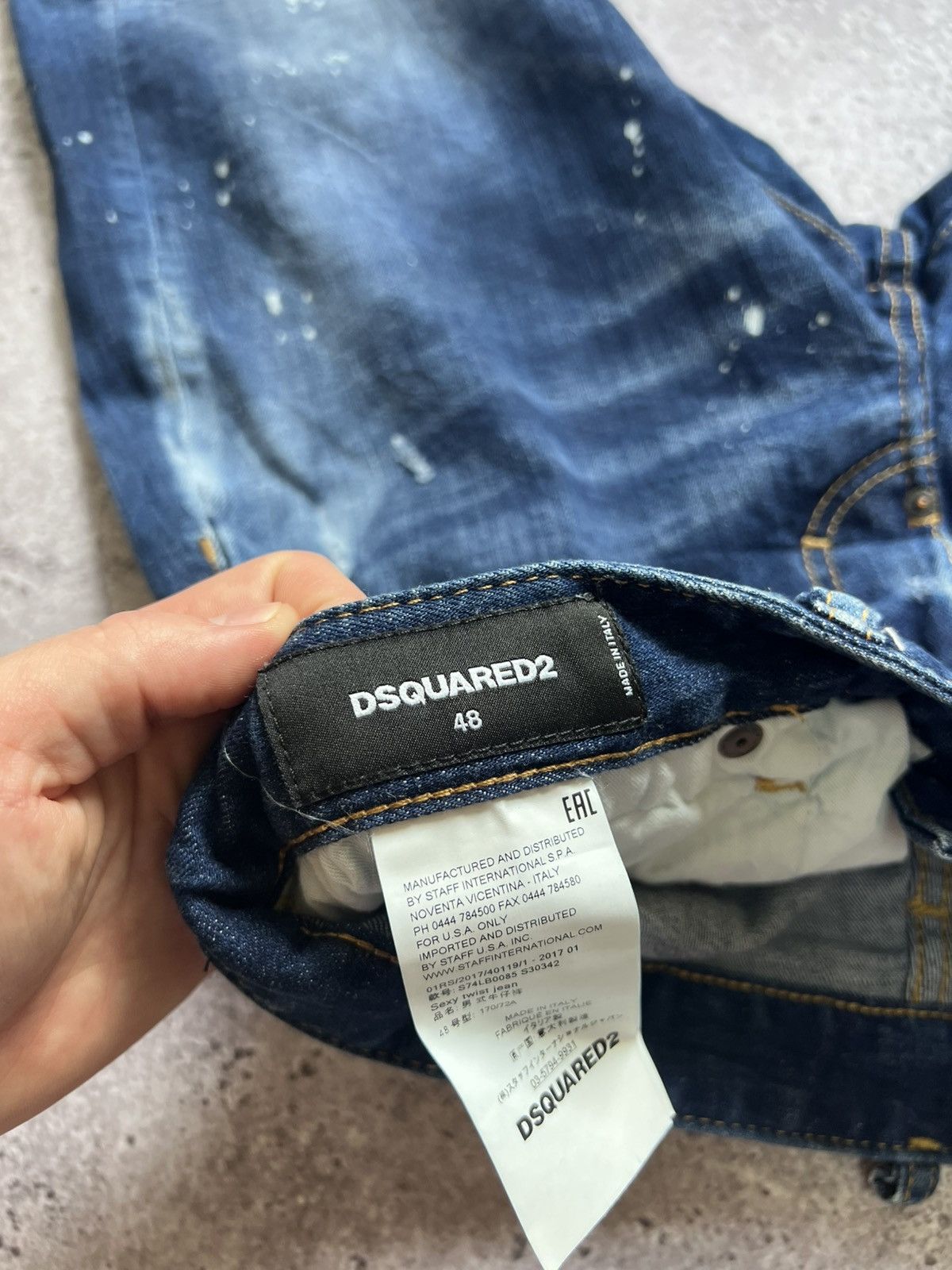 Dsquared2 Dsquared2 Men's Distressed Denim Sexy Twist Jeans Casual Size US 32 / EU 48 - 15 Thumbnail