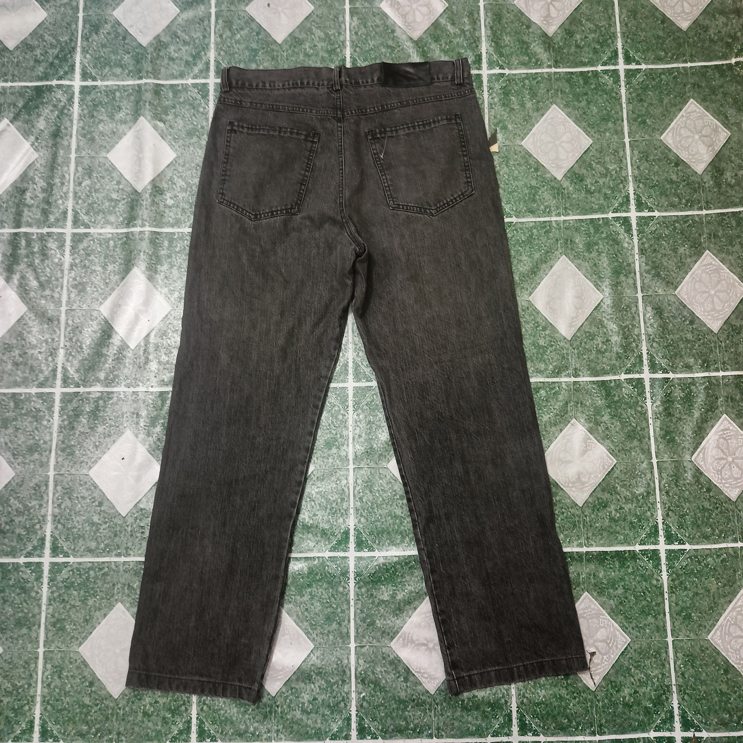 image of Salvatore Ferragamo Baggy Black Jeans, Men's (Size 34)