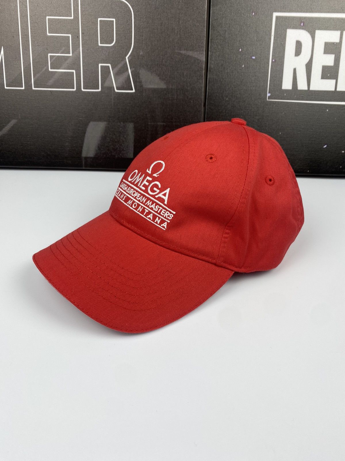 Omega 🚨 Omega Crans Montana Vintage Cap Hat Red Racing Formula1 Size ONE SIZE - 1 Thumbnail