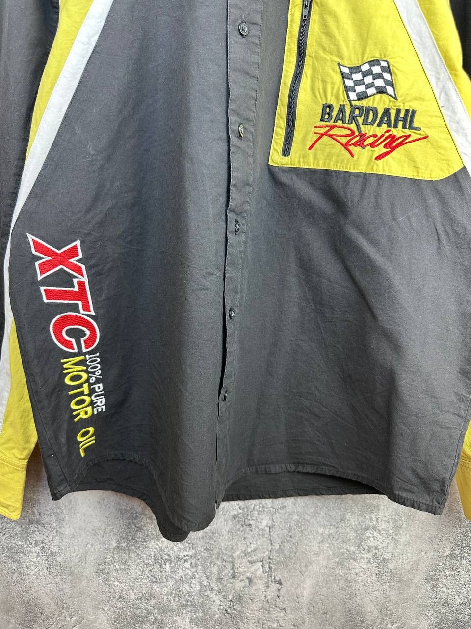 Vintage Bardahl Racing Shirt XTC Zip Pocket Button Up Long Sleeve Size US XL / EU 56 / 4 - 7 Thumbnail