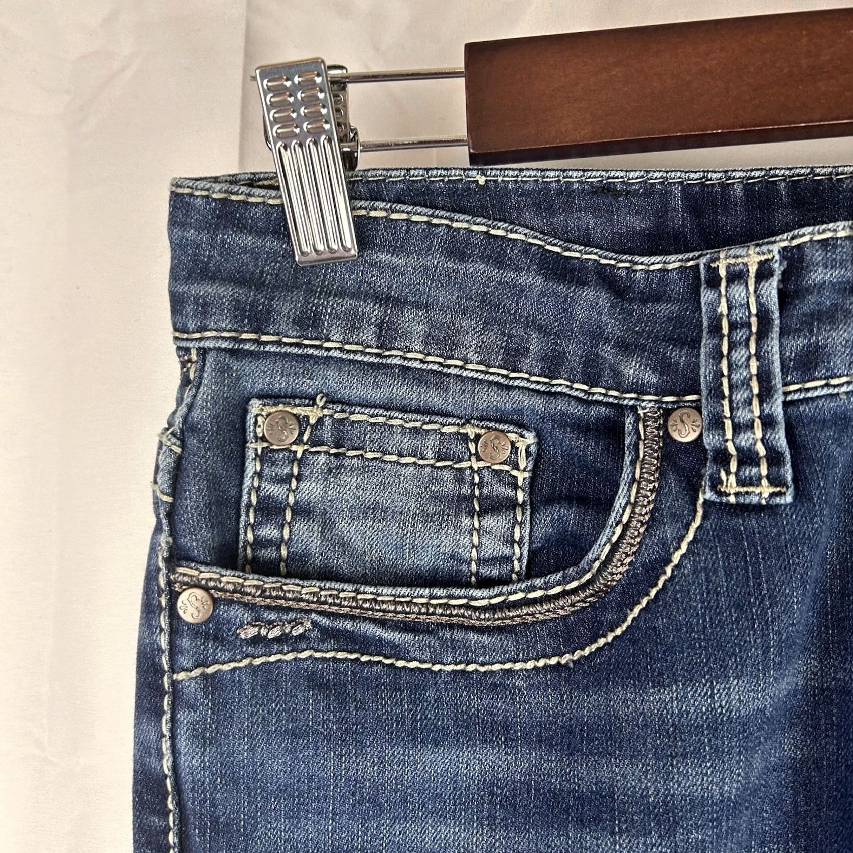 Vintage VINTAGE Shyanne Western Embroidery Jeans Womens 30 Regular 29 Inseam Blue Skinny Cowboy Southwestern Womens Size 30" / US 8 / IT 44 - 7 Thumbnail