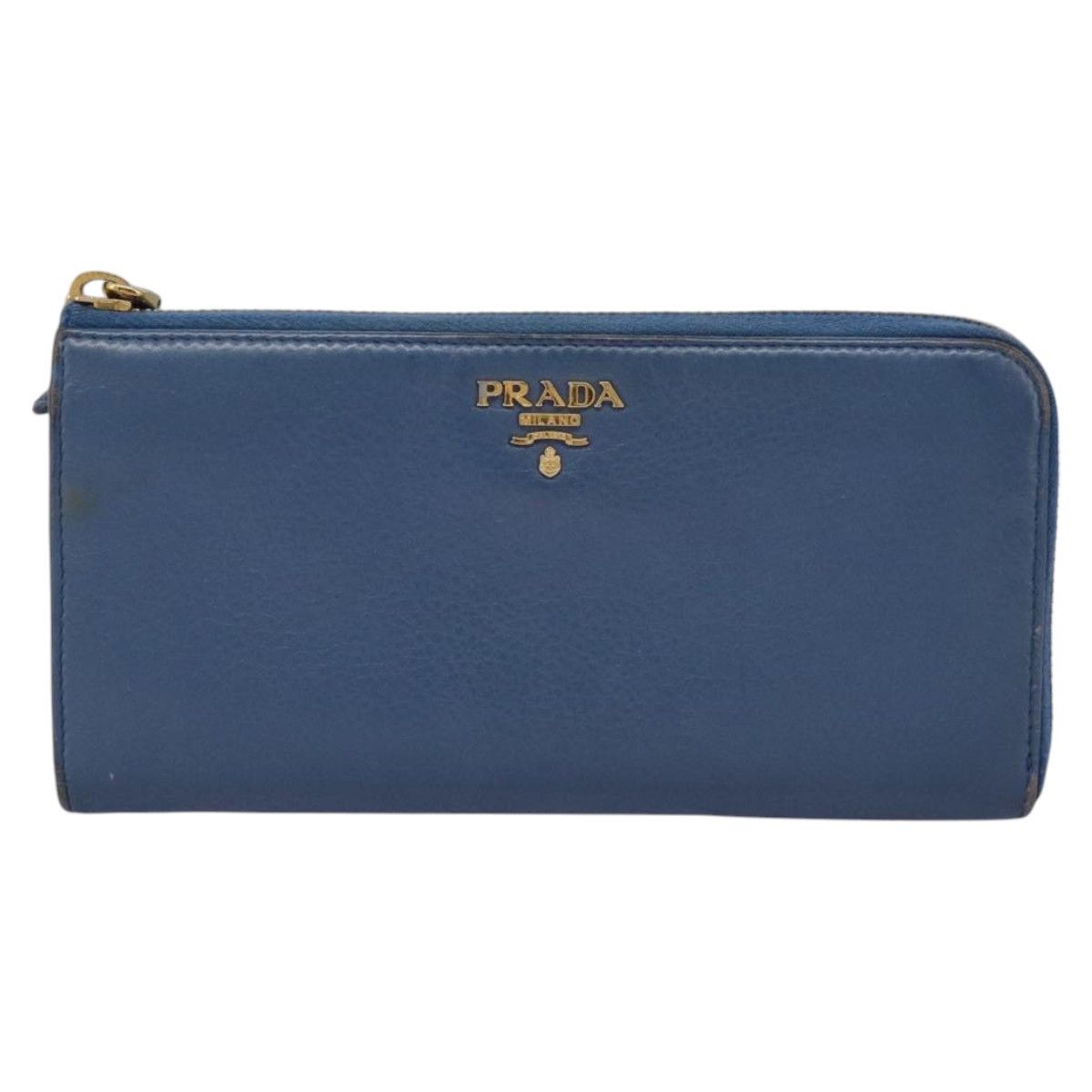 Prada Saffiano Blue Leather Wallet (Pre-Owned) Size ONE SIZE - 1 Thumbnail