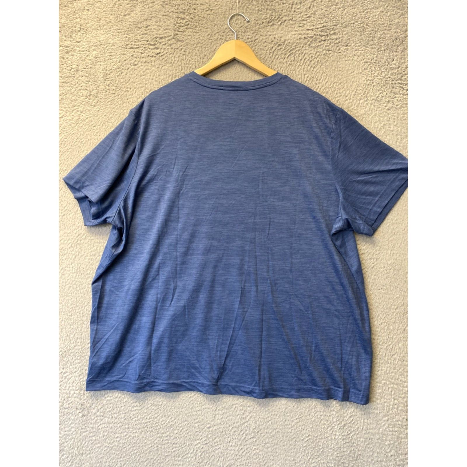 Athletic Works Athletic Works DriWorks Knit Shirt 3 XL Blue Short Sleeve Crew Neck Men T-Shirt Size US XXL / EU 58 / 5 - 5 Thumbnail