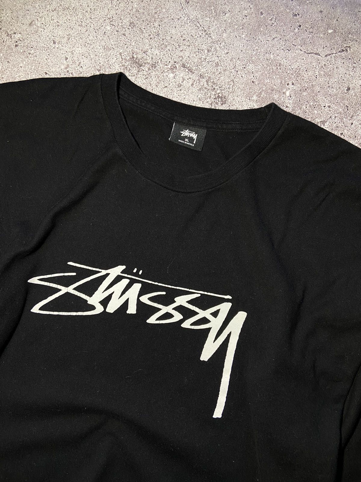 Stussy × Vintage 💥Stussy vintage big logo black light sweatshirt‼️ Size US XL / EU 56 / 4 - 3 Thumbnail