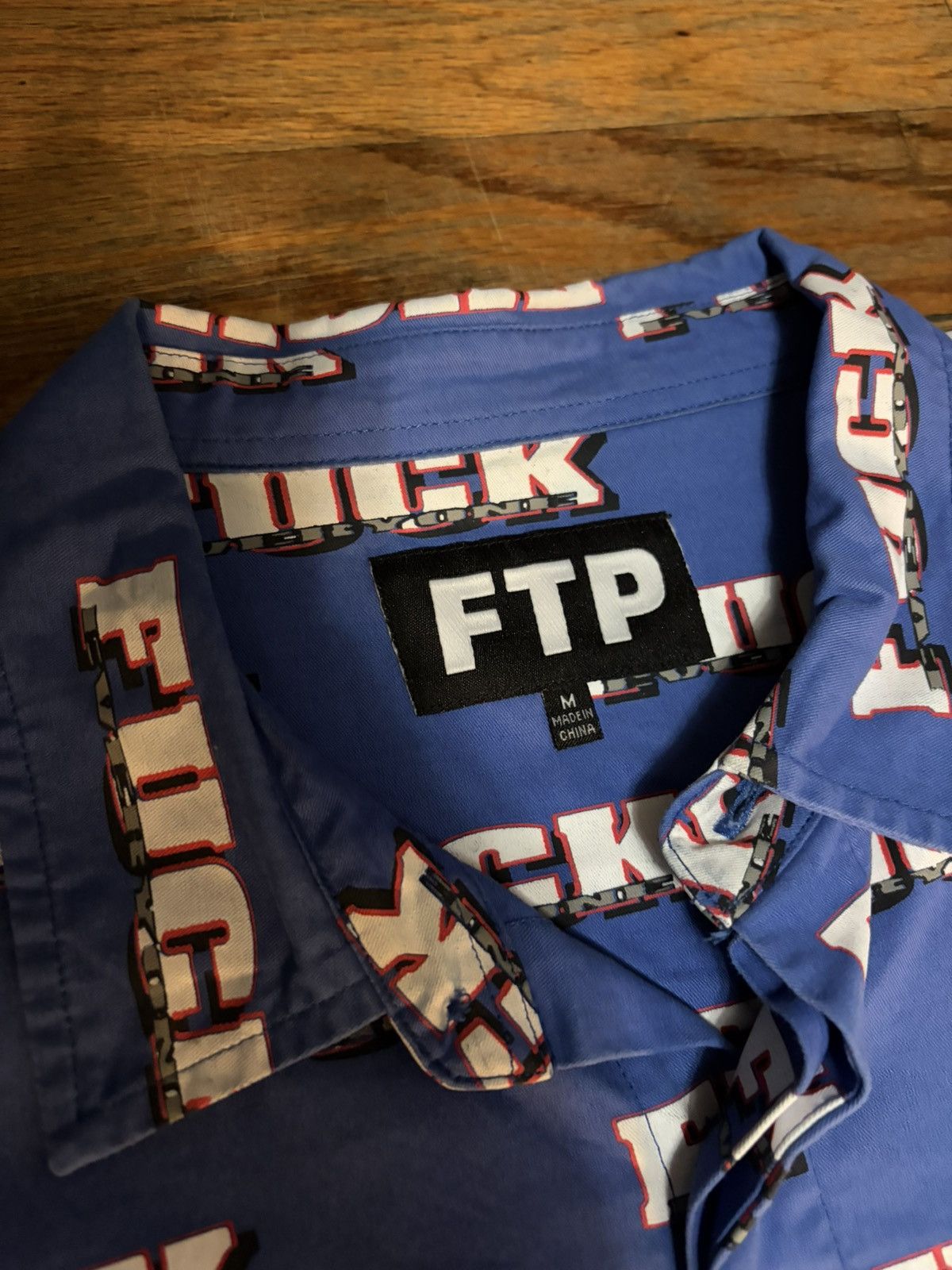Fuck The Population FTP FUCK EVERYONE BUTTON UP Size US M / EU 48-50 / 2 - 3 Thumbnail