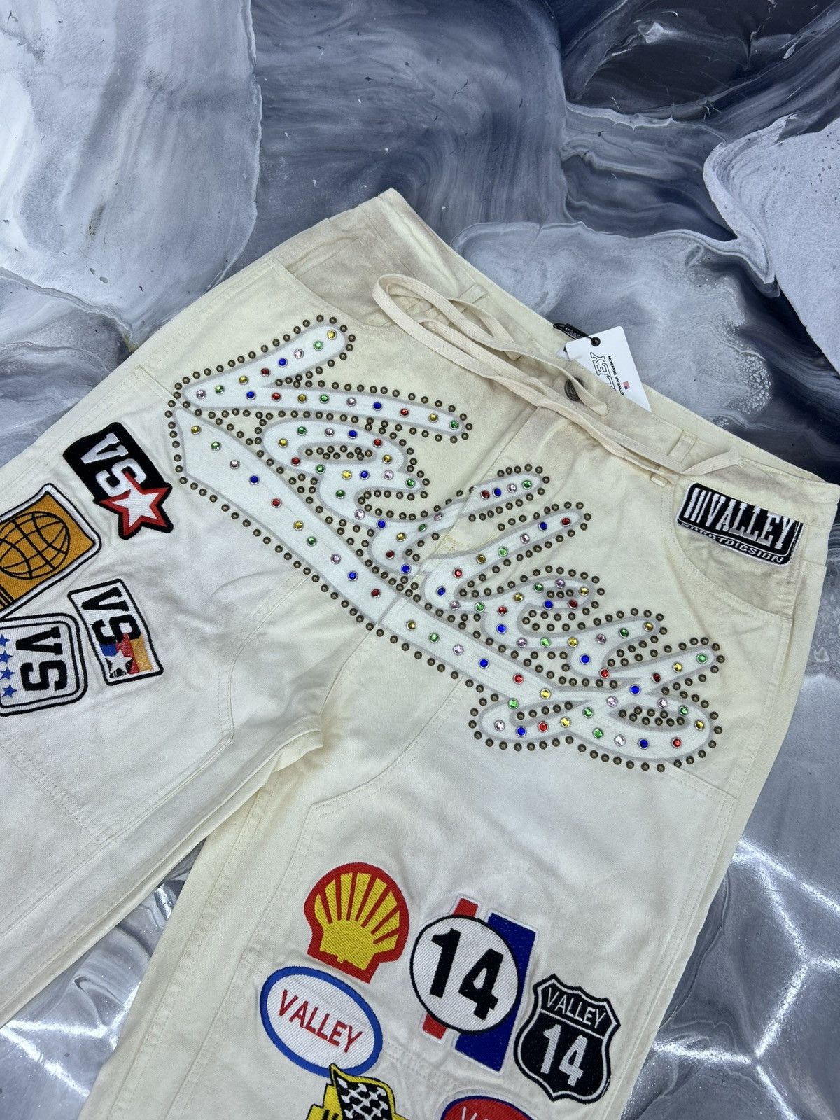 Vale Vale 1980s Painter Patch Denim Cream Size 36 Size US 36 / EU 52 - 5 Thumbnail