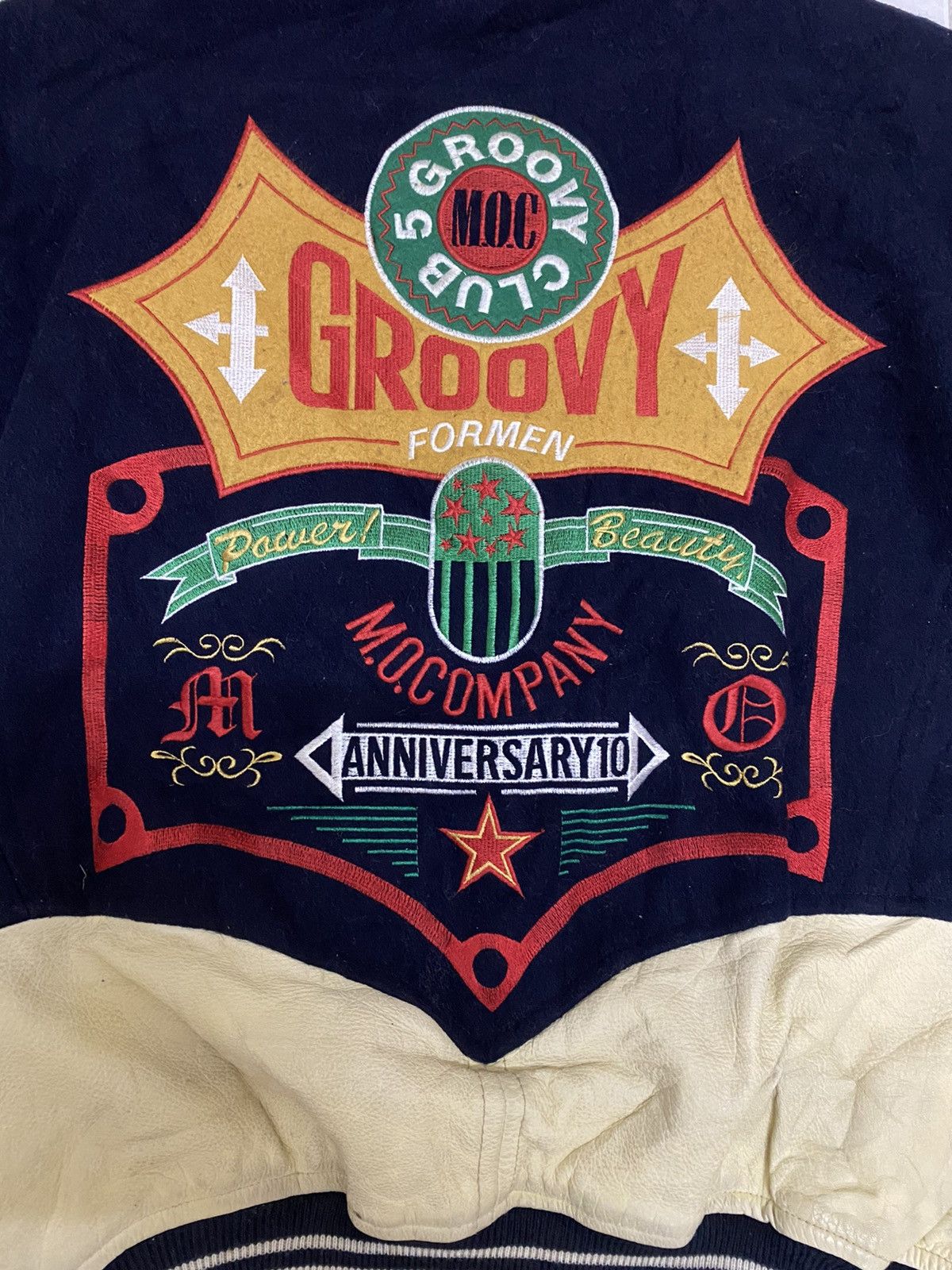 Vintage Vintage M.O. Company Groovy Club Varsity Bomber Jacket (C2) Size US M / EU 48-50 / 2 - 2 Thumbnail