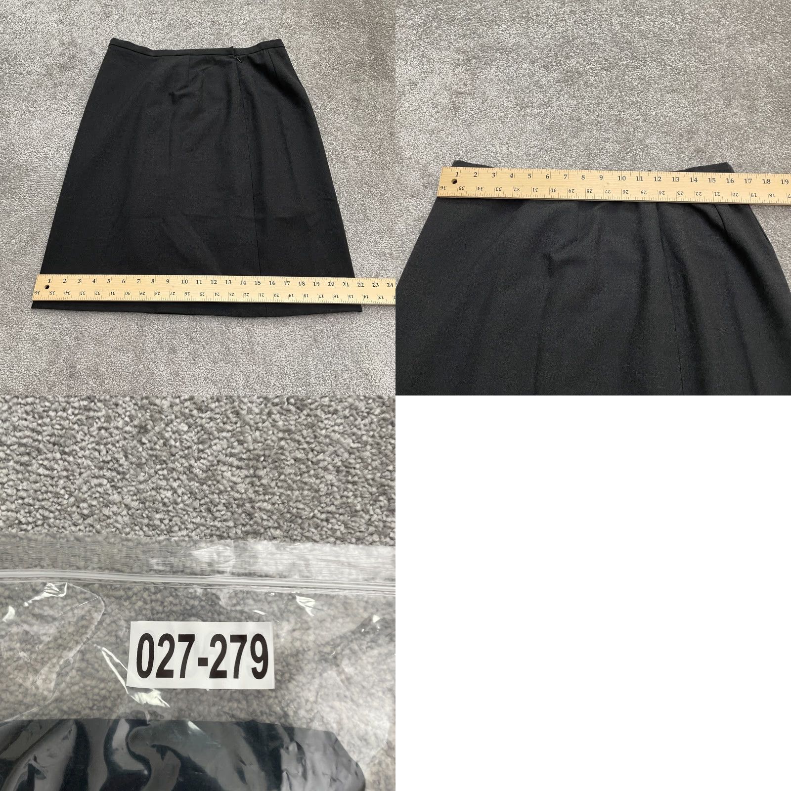 Lands' End Lands' End Black Solid Midi Skirt Womens 14 Straight & Pencil Business Workwear 32x24 Holiday? Size 36" / US 14 / IT 50 - 8 Thumbnail