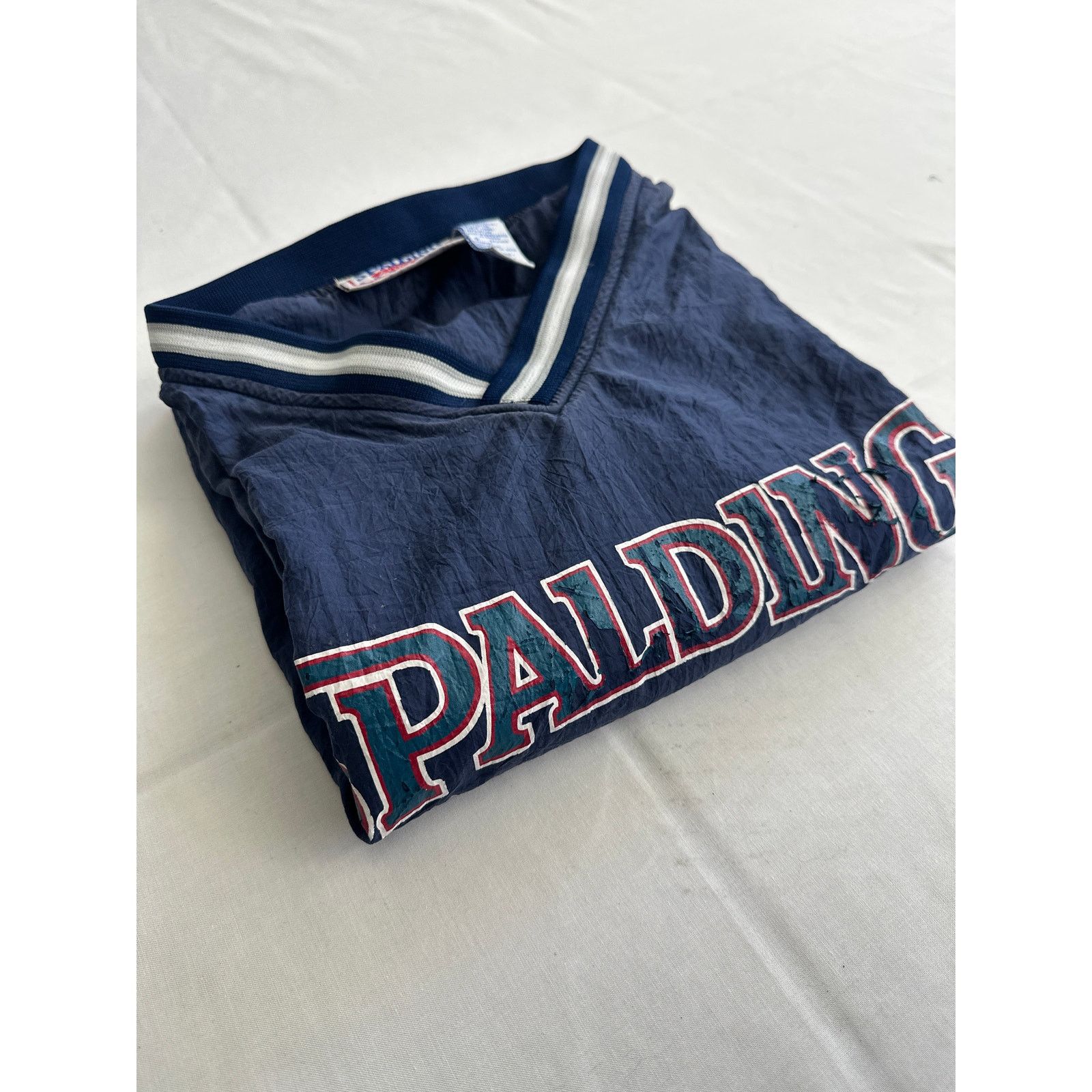 Spalding Vintage Spalding Athletics Windbreaker V-Neck PulloverJacket Size US L / EU 52-54 / 3 - 2 Thumbnail