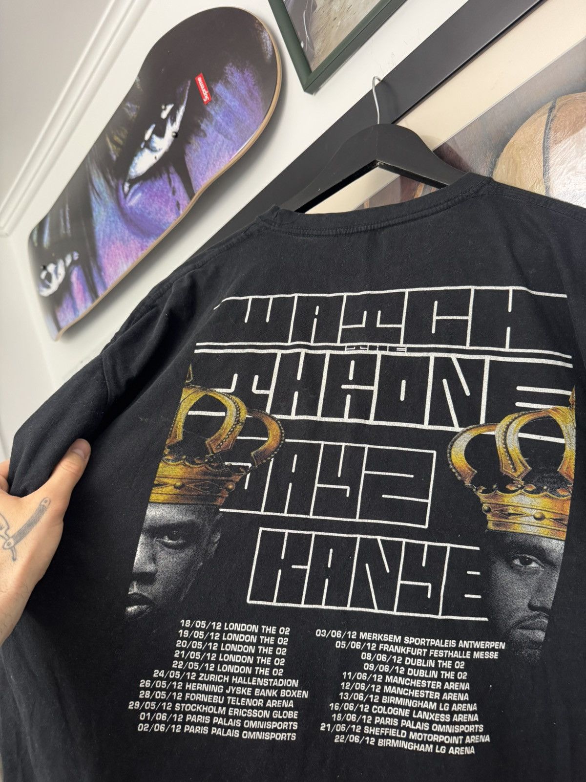 Band Tees Vintage 2012 Kanye West Jay-Z Watch The Throne Tour Tee Rap Size US XL / EU 56 / 4 - 5 Thumbnail