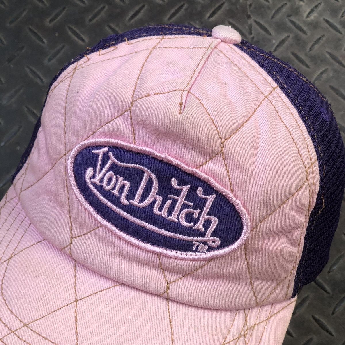 Vintage 🚫 SOLD 🚫 Von Dutch Pink-Purple Trucker Hat Size ONE SIZE - 4 Thumbnail