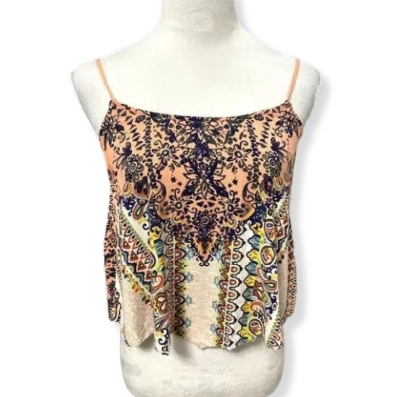 Other Eyelash Camisole Top Geometric Spaghetti Straps Multi XS Size XS / US 0-2 / IT 36-38 - 1 Thumbnail