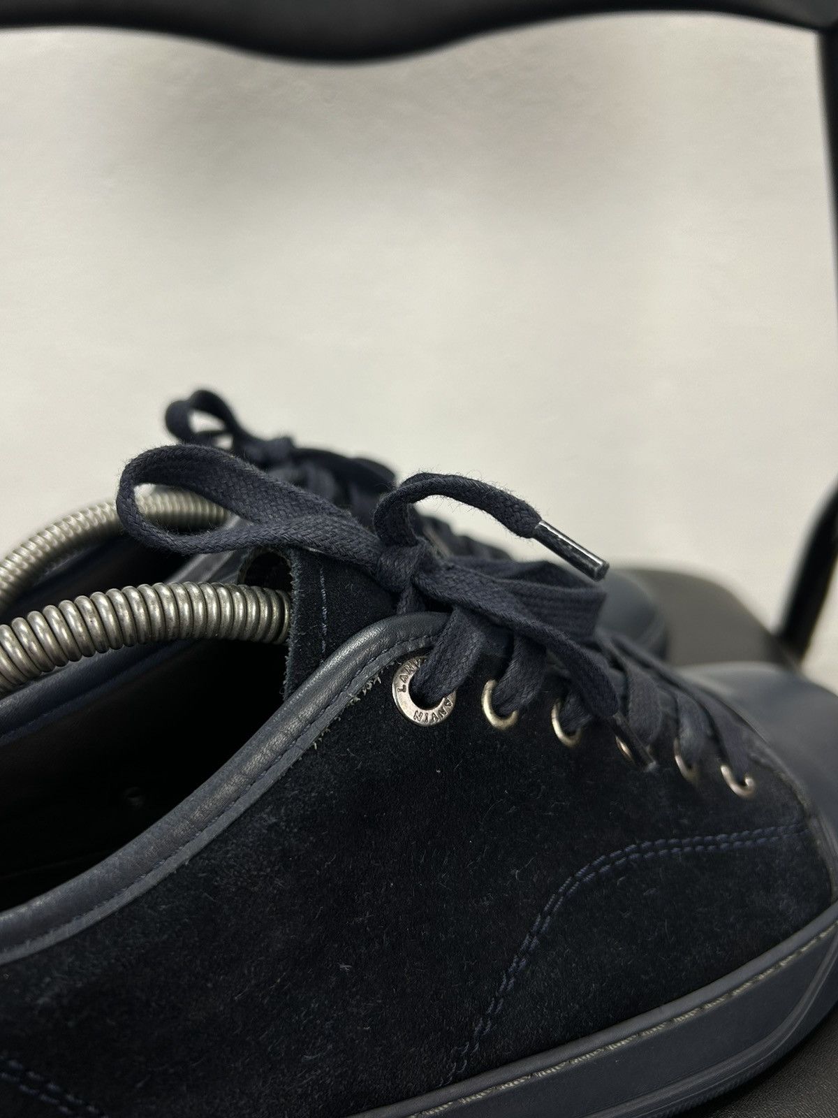 Lanvin Lanvin Leather Casual Sneakers Navy Size 41 EUR Size US 8 / EU 41 - 3 Thumbnail