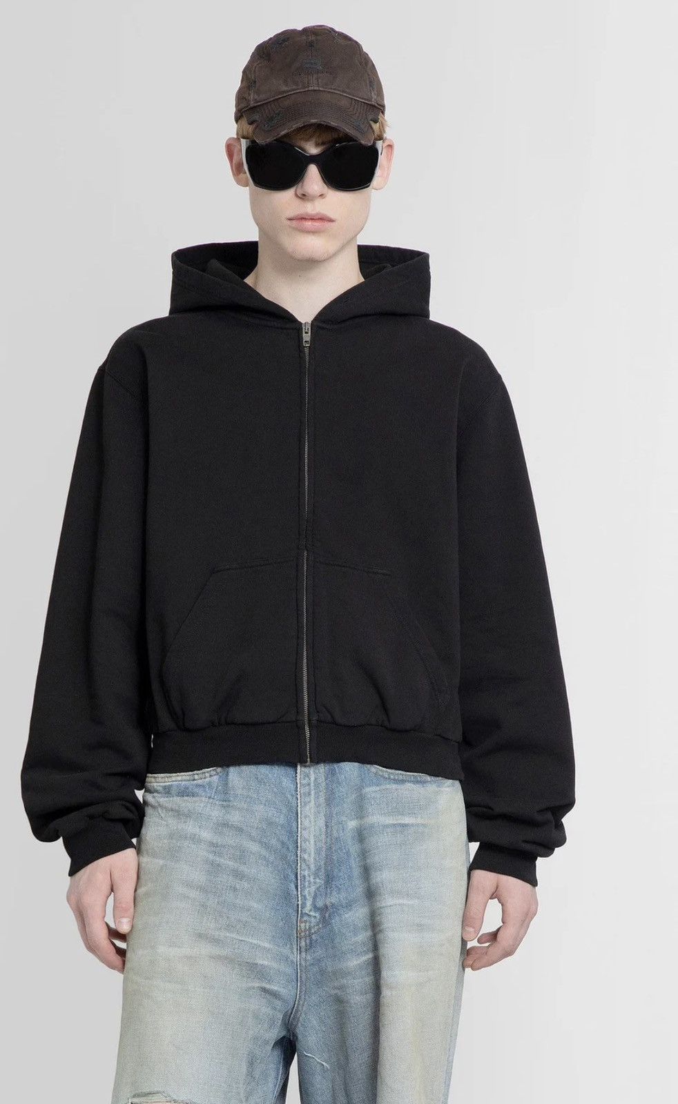 トップス balenciaga i love techno zipup hoodie Balenciaga Black I Love Techno Hoodie Balenciaga