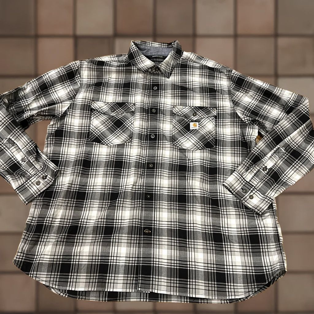Carhartt Carhartt Men's 2XL Plaid Button-Up Shirt Rugged Flex Relaxed Fit Long Sleeve Multicolor Pattern Casual Workwear Outdoors Mens Size US XXL / EU 58 / 5 - 1 Thumbnail