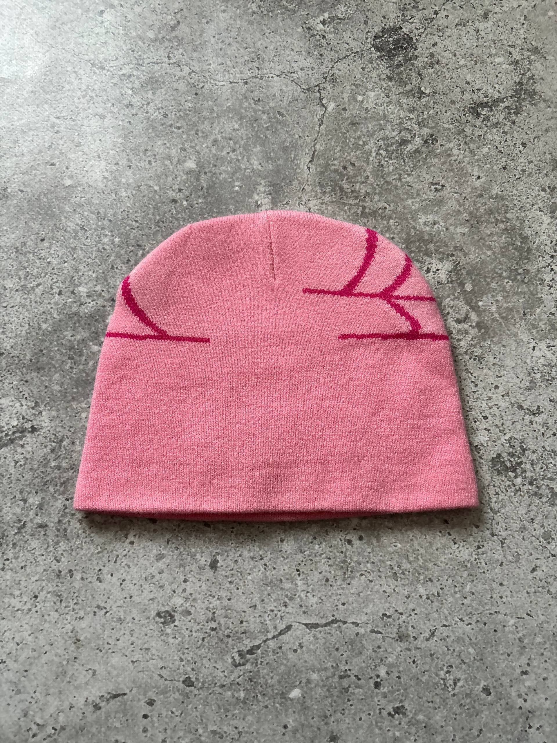 Japanese Brand Y2K Japanese Vintage Spider Web Alt Punk Knitted Pink Hat Size ONE SIZE - 3 Thumbnail