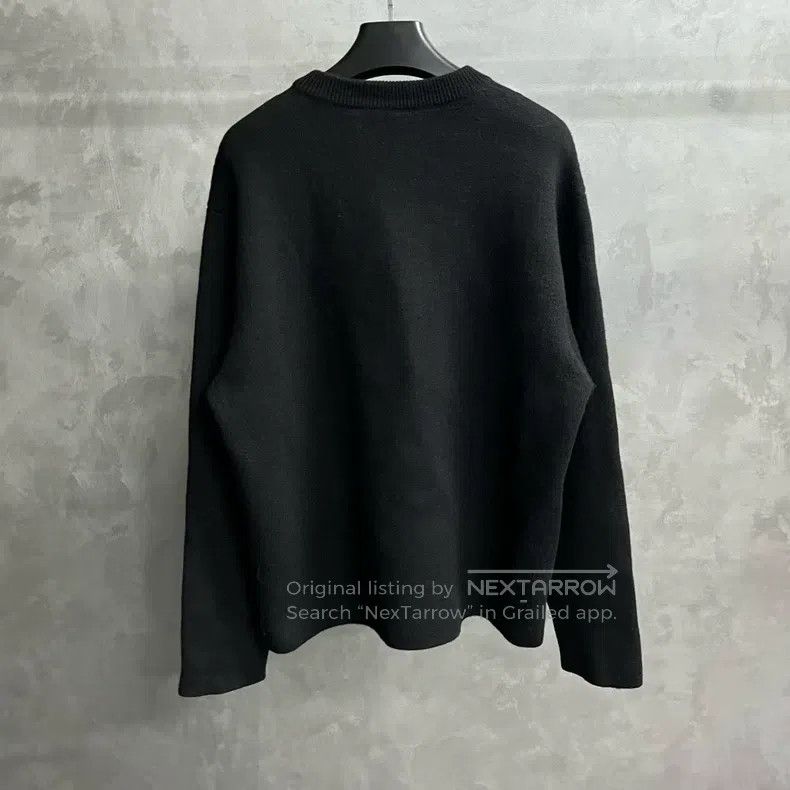 Balenciaga Balenciaga Black Logo Letter Embroidered Crewneck Long-sle Size US M / EU 48-50 / 2 - 5 Thumbnail