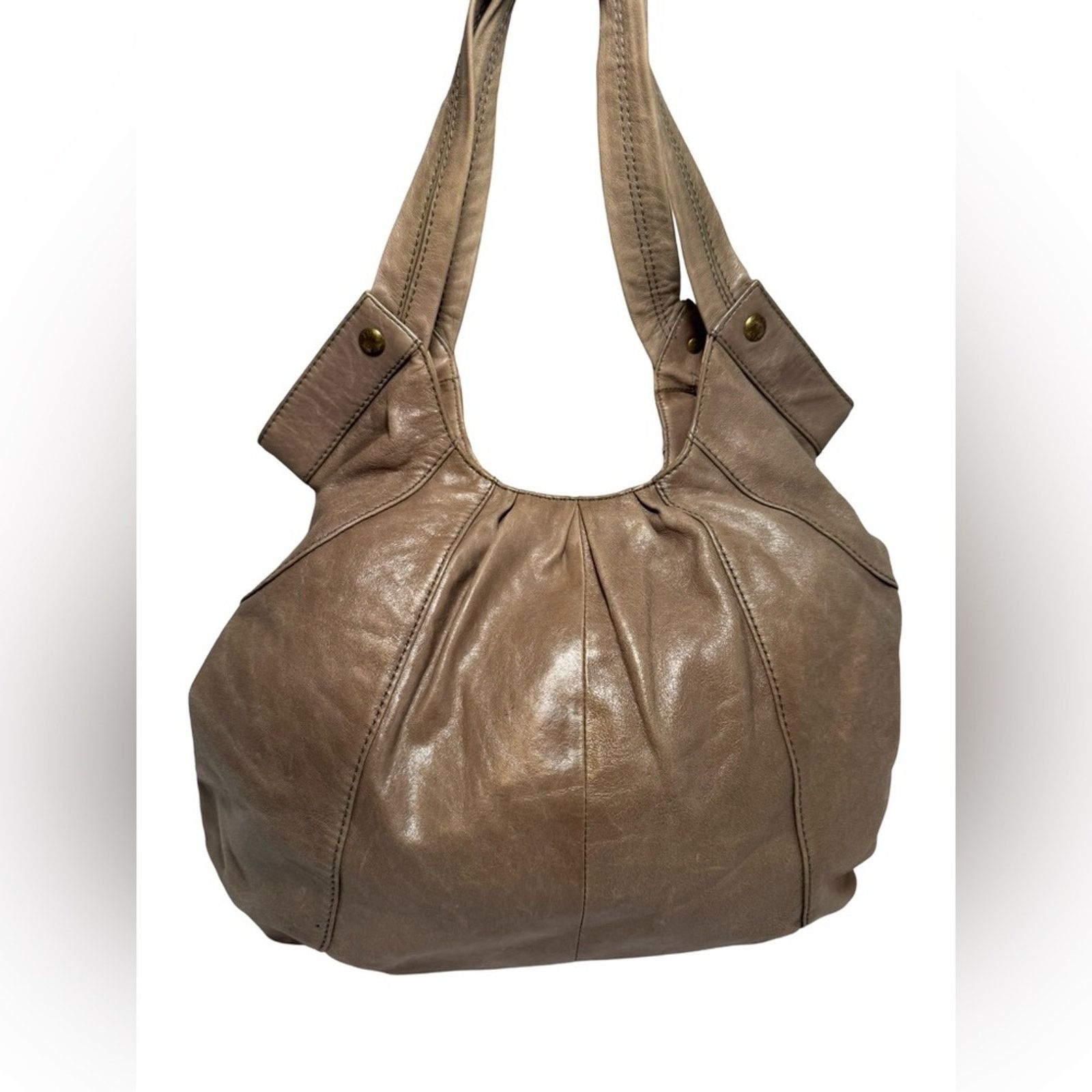 Hobo Hobo 2Way Taupe Leather Shoulder Bag w/Chain Strap Boho Chic Size ONE SIZE - 2 Thumbnail