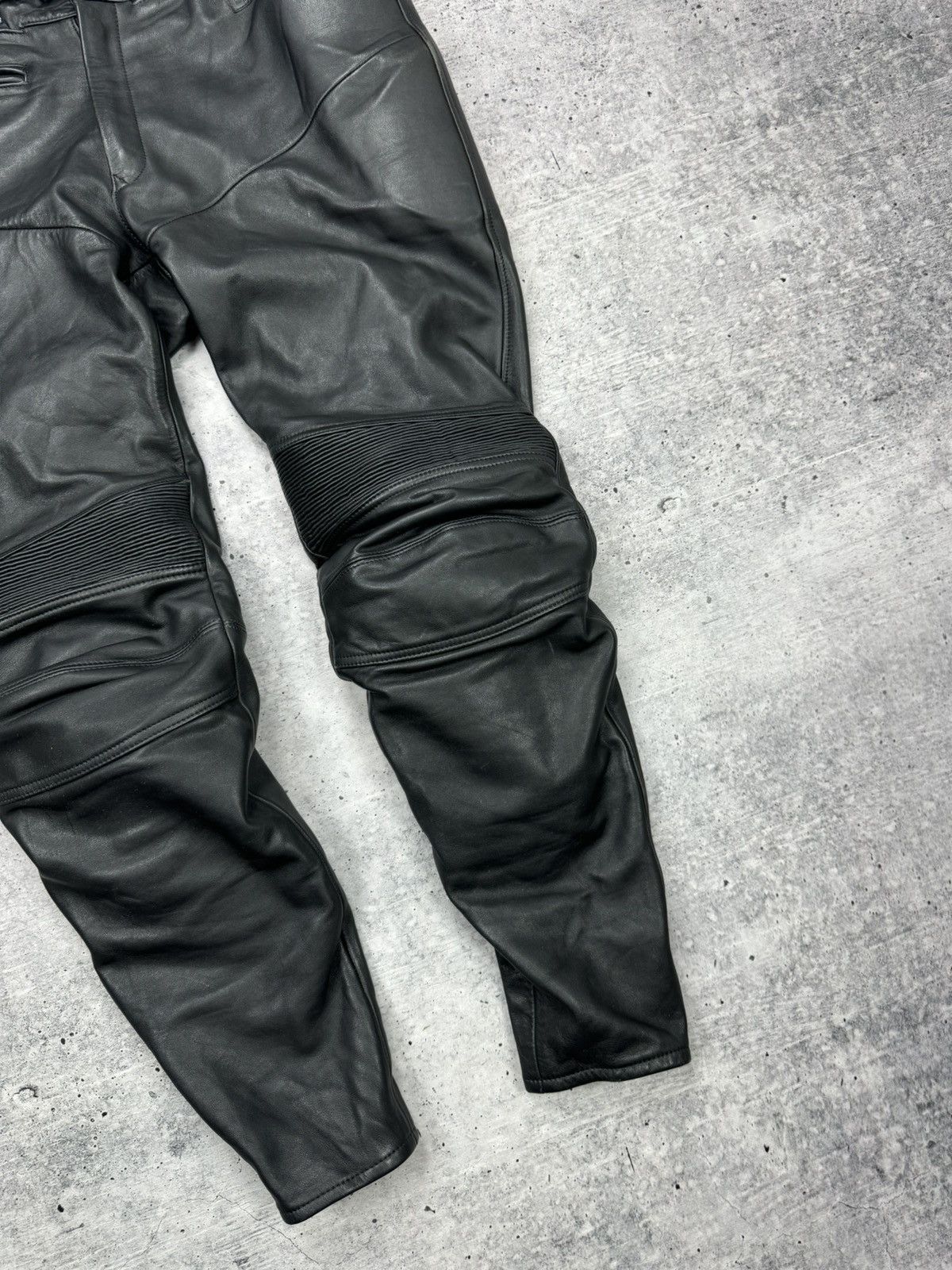 Genuine Leather × Vintage Vintage Y2K Style Moto Bike Racing Genuine Leather Pants Size US 38 / EU 54 - 3 Thumbnail