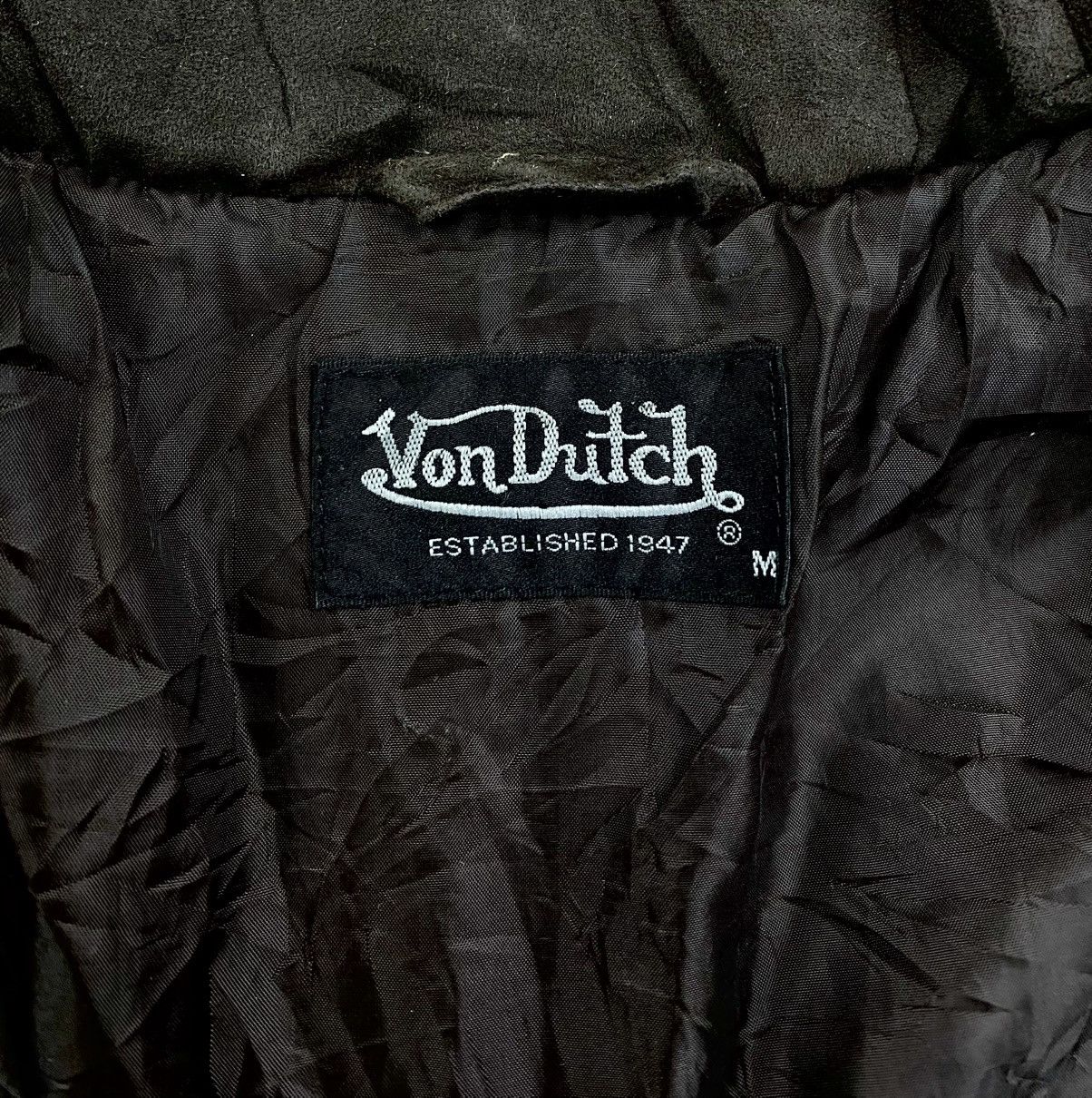 14th Addiction × Vintage × Von Dutch Vintage Von Dutch Brown Puffer Down Zipper Jacket Size US M / EU 48-50 / 2 - 10 Thumbnail