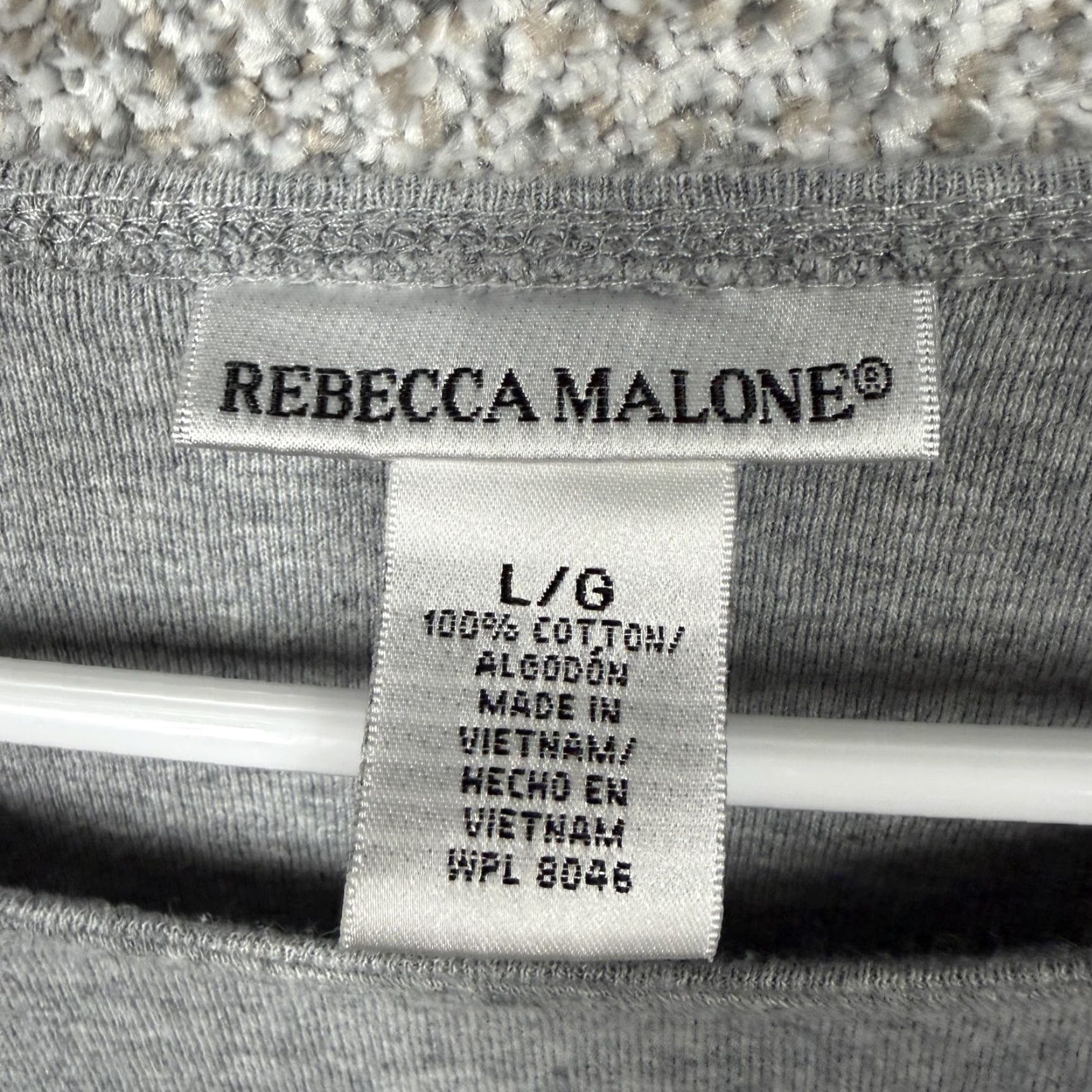 Vintage Rebecca Malone T-Shirt Women Large Heather Gray Jersey 3/4 Sleeve Cat Whimsigoth Size L / US 10 / IT 46 - 5 Thumbnail
