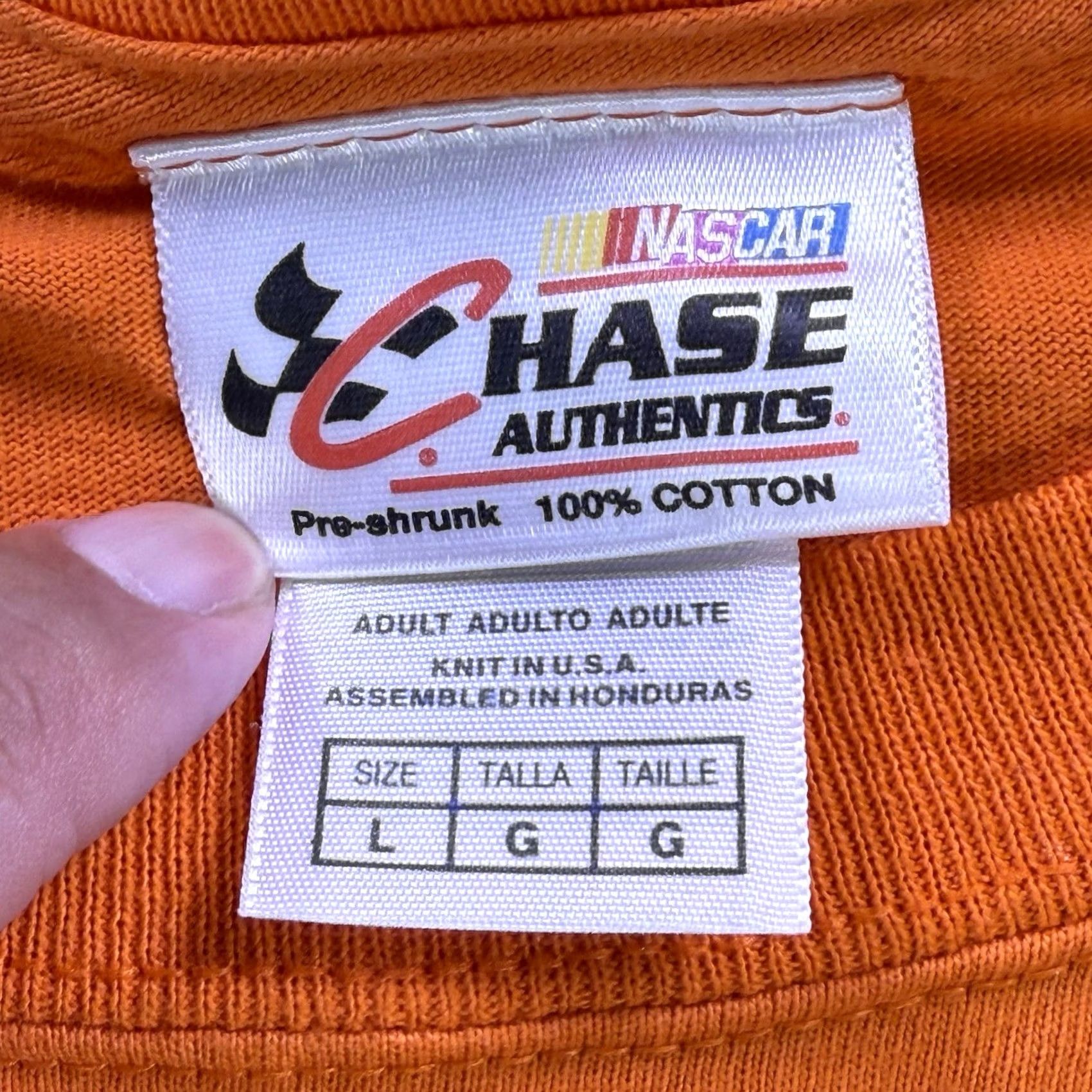Chase Authentics VINTAGE Tony Stewart Chase Authentics Shirt NASCAR Racing T-Shirt L Orange Unisex Adults Mens Womens Size US L / EU 52-54 / 3 - 4 Thumbnail
