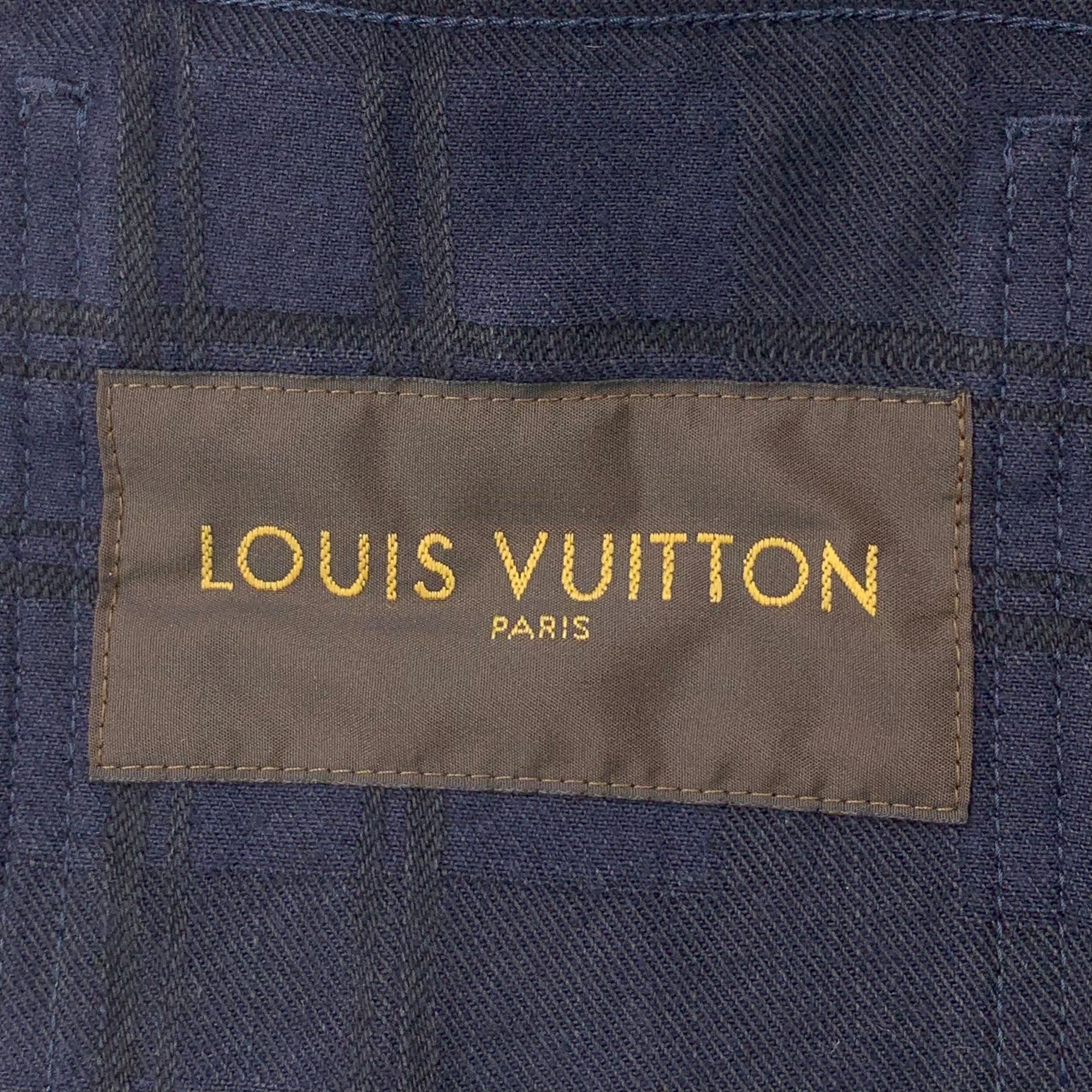 Louis Vuitton Louis Vuitton Color-Block Check Cotton Collared Denim Jacket Size US M / EU 48-50 / 2 - 2 Thumbnail