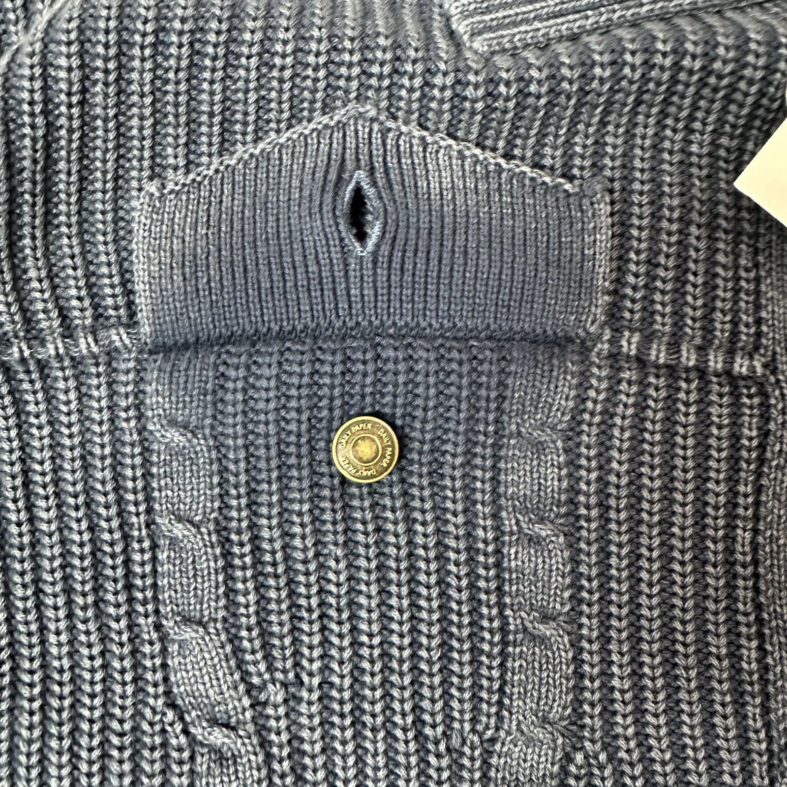 Daily Paper DAILY PAPER tano flap knitted cotton cardigan sz XL Size US XL / EU 56 / 4 - 8 Thumbnail