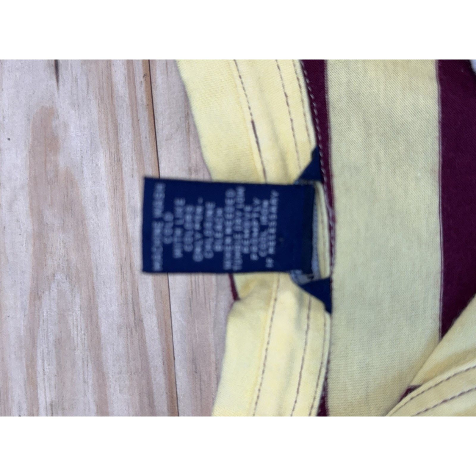 American Eagle Outfitters American Eagle Girl's L Striped Yellow Polo Shirt Size L / US 10 / IT 46 - 4 Thumbnail