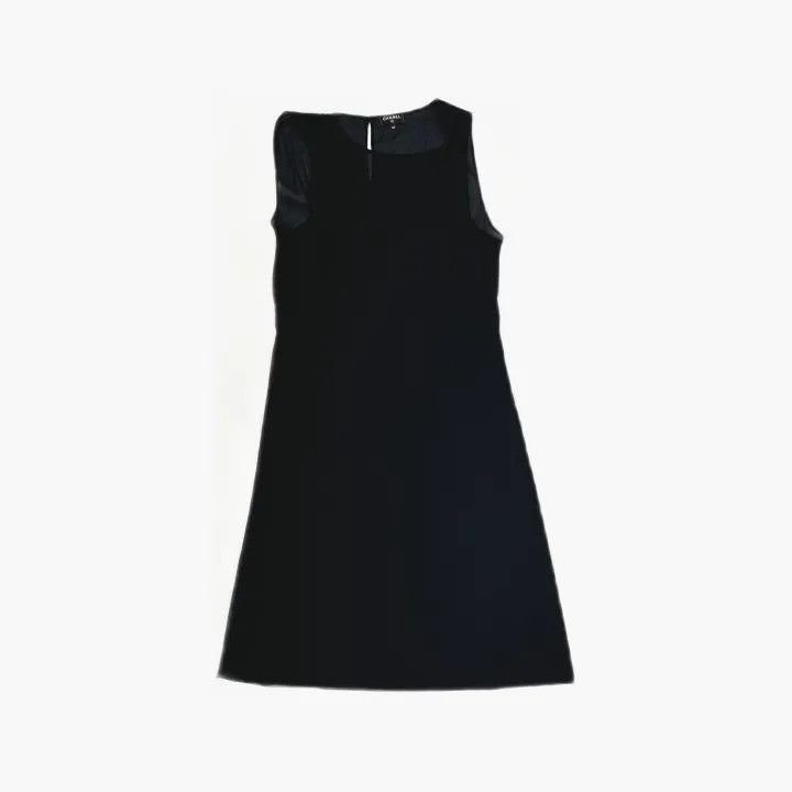 Chanel Chanel Black Knit Short Sleeve Dress Size XS / US 0-2 / IT 36-38 - 4 Thumbnail