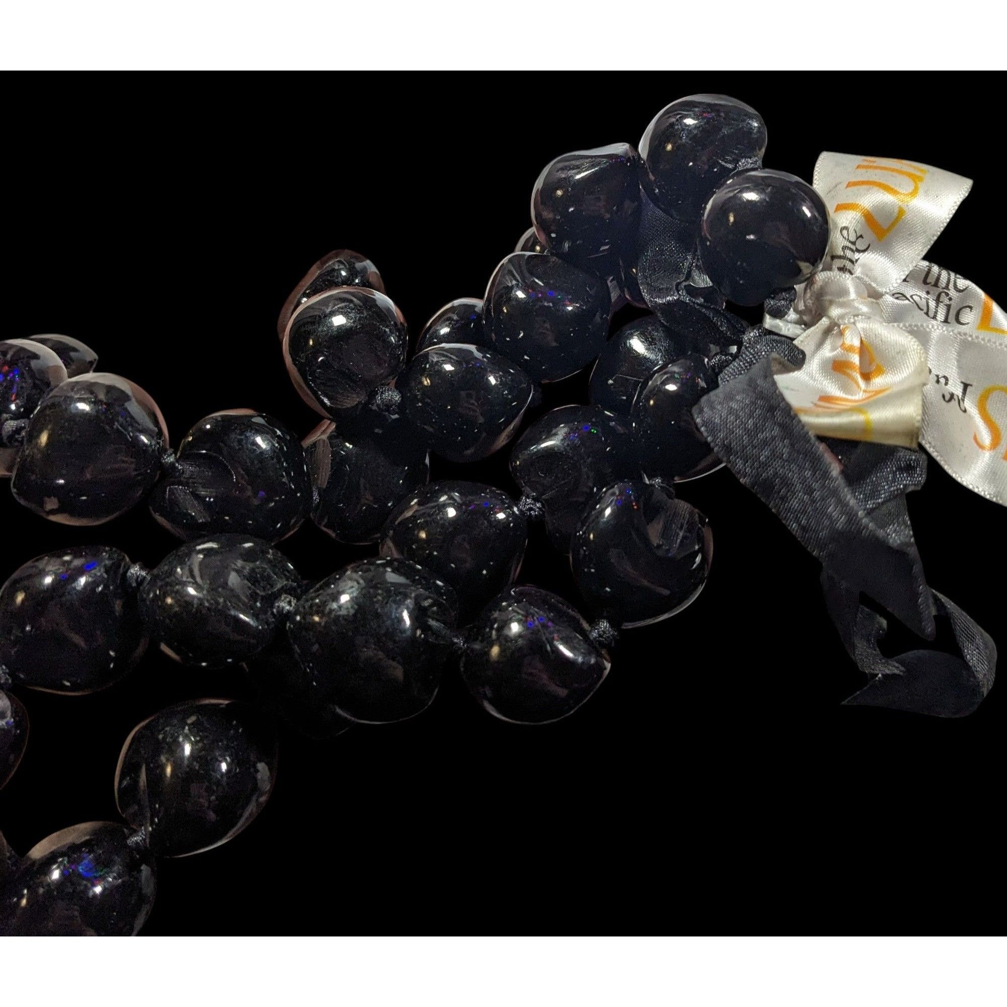 Other Drums Of The Pacific Black Hawaiian Kukui Nut Necklace Size ONE SIZE - 5 Thumbnail