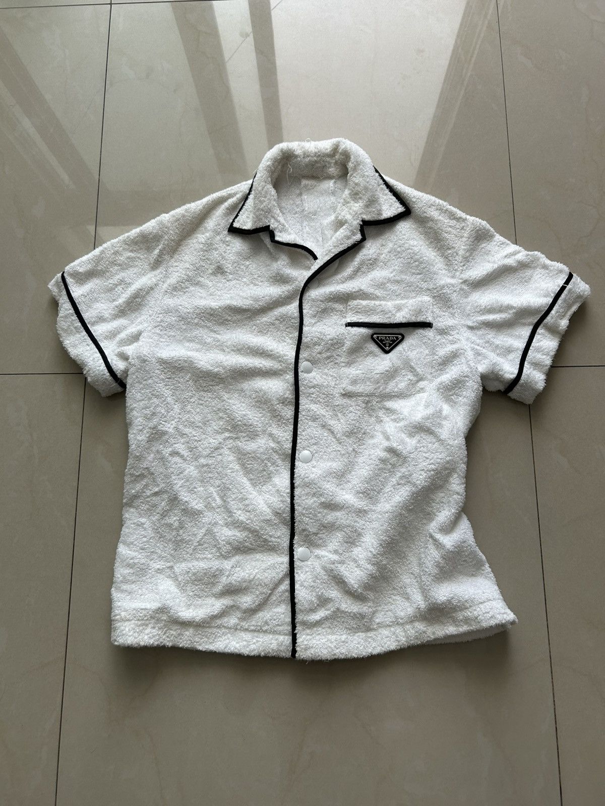 Prada Prada Terry Button Up Shirt Size US S / EU 44-46 / 1 - 1 Thumbnail
