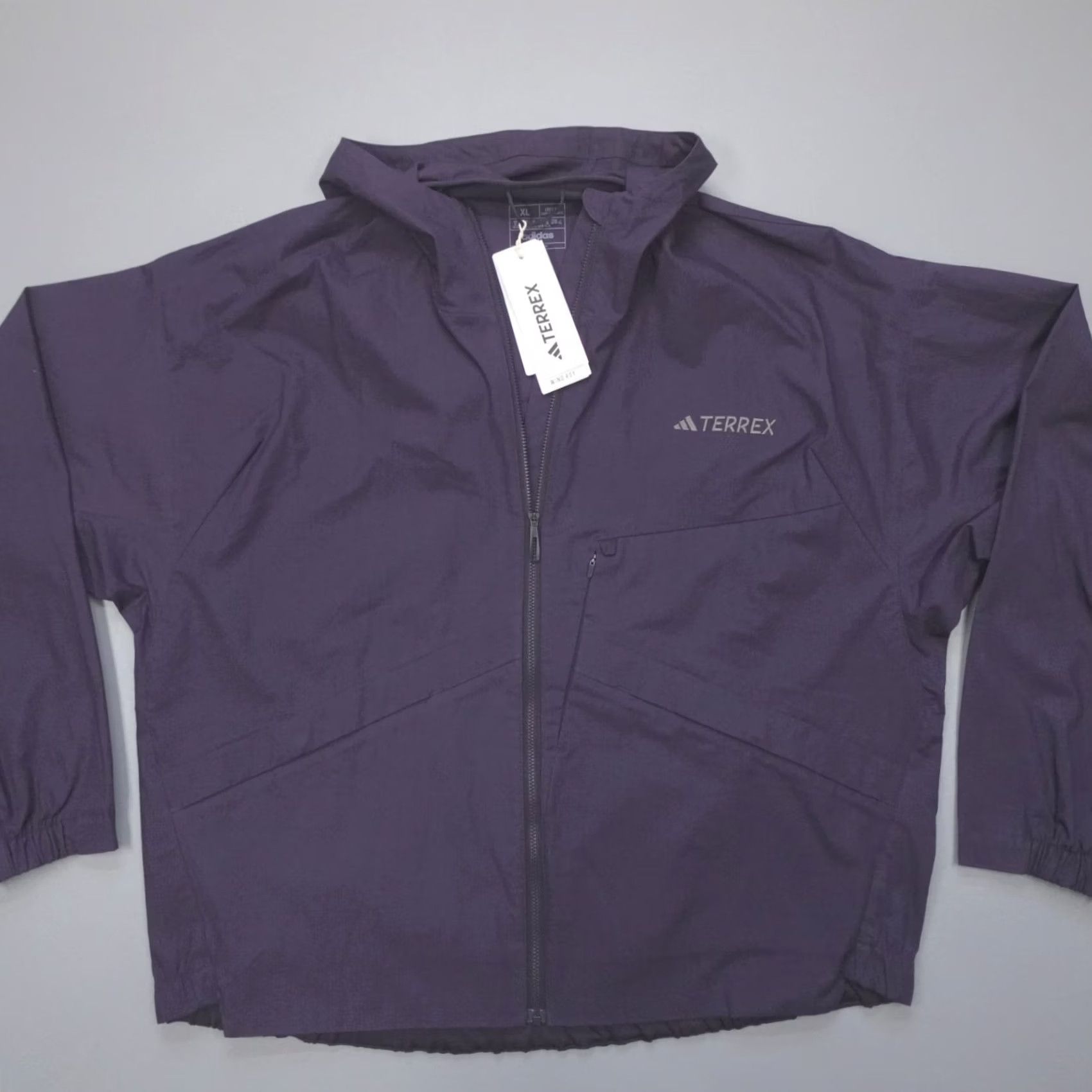 Adidas Adidas Terrex Xploric Wind Hiking Jacket Aurora Black(Purple) Women's XL Windbreaker Hooded Pockets Zipper Windproof Full Zip Outdoor Size XL / US 12-14 / IT 48-50 - 2 Thumbnail