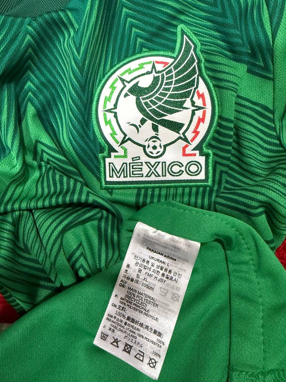 Adidas Mexico National Team Home Jersey 2022/23 – Size L ( Size US L / EU 52-54 / 3 - 5 Thumbnail