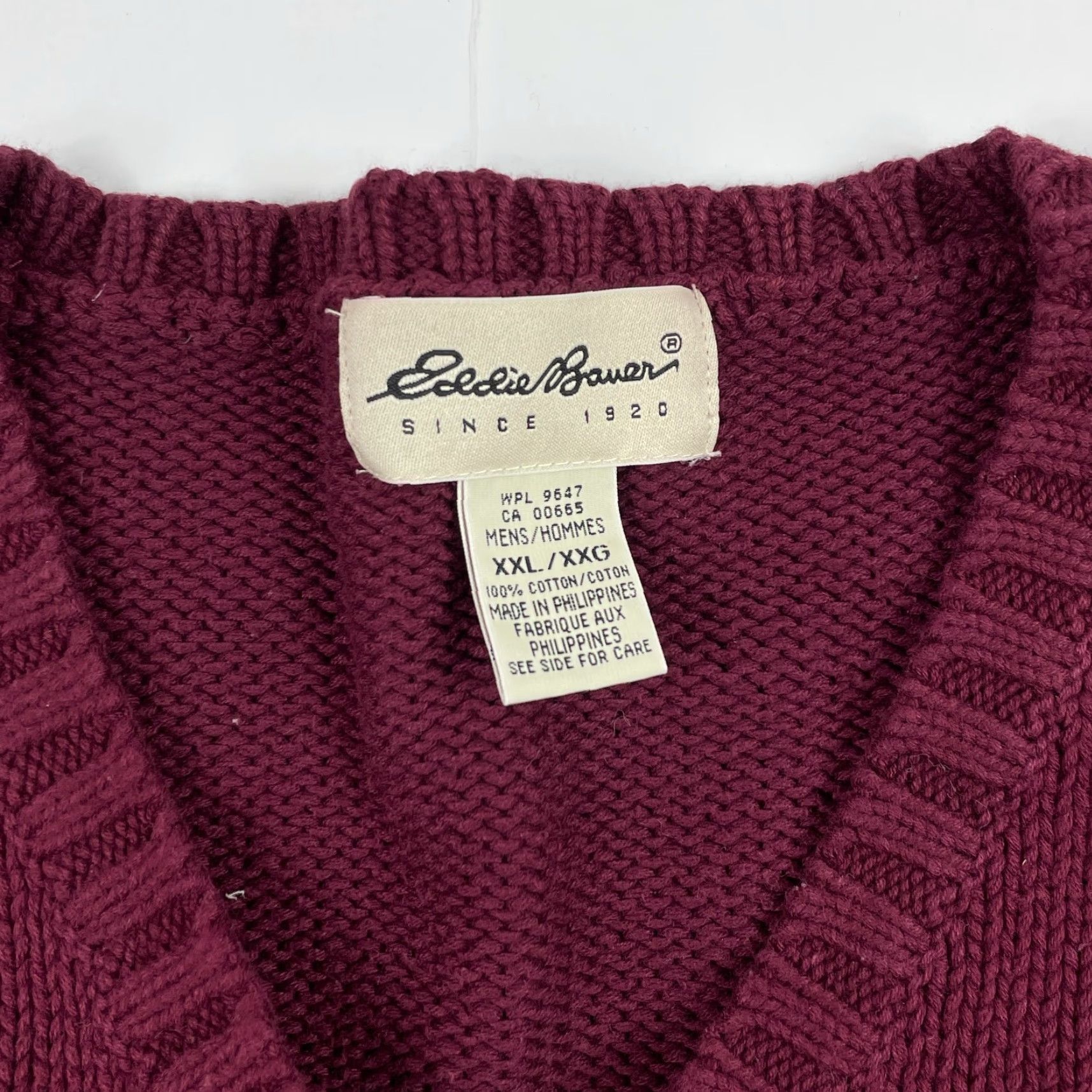 Eddie Bauer VINTAGE Eddie Bauer Sweater Mens 2XL Purple V Neck Pullover Knit Golfing Grunge Preppy Casual Workwear Jacket? Size US XXL / EU 58 / 5 - 7 Thumbnail