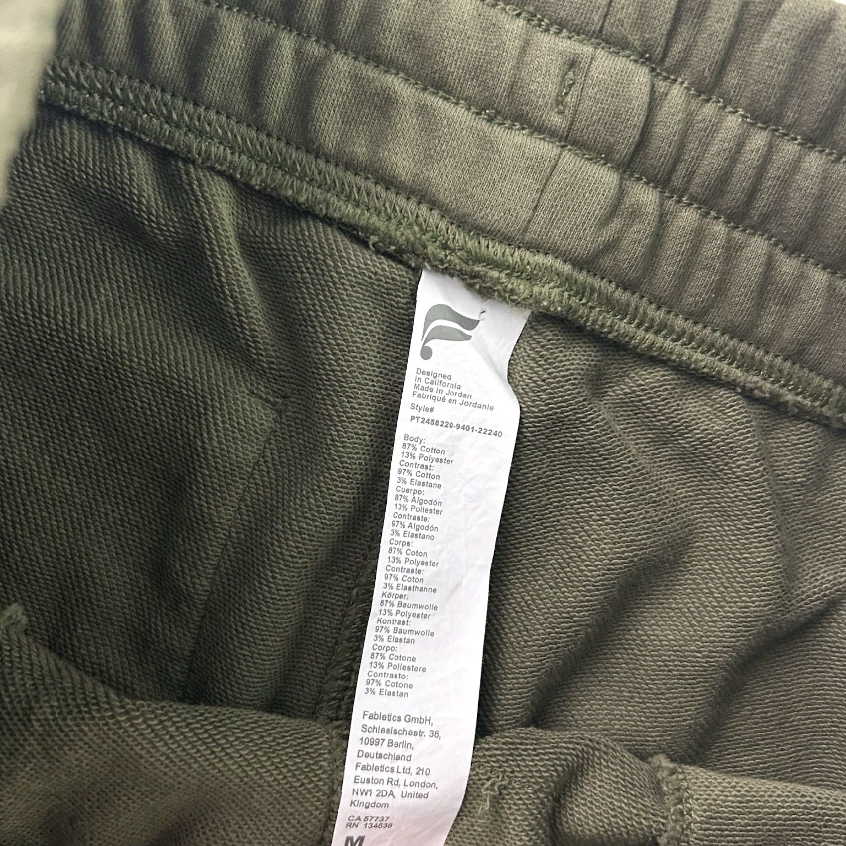 Fabletics Fabletics Jogger Pants Men's Medium Green - The Year Round Terry Pants - Activewear Mens Size M Green Jogger Size US 31 - 5 Thumbnail