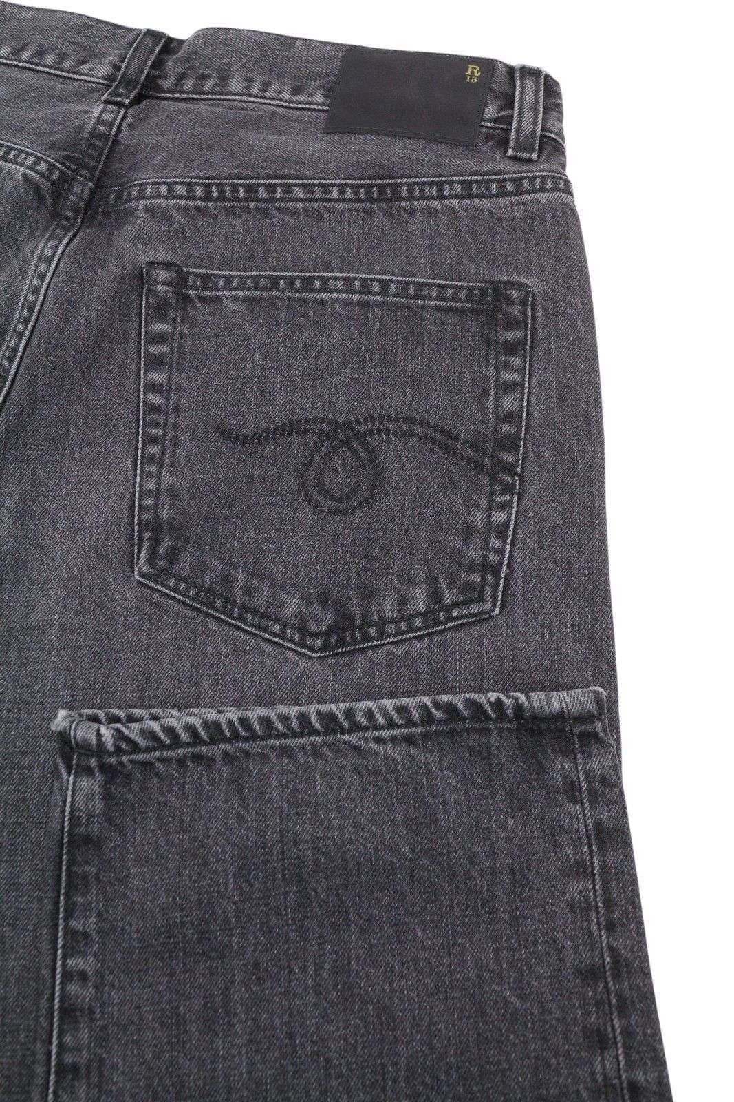 R13 BOYFRIEND 28 Wilson Black Whiskers Faded Zip PS25 86682 Size 28" / US 6 / IT 42 - 5 Thumbnail