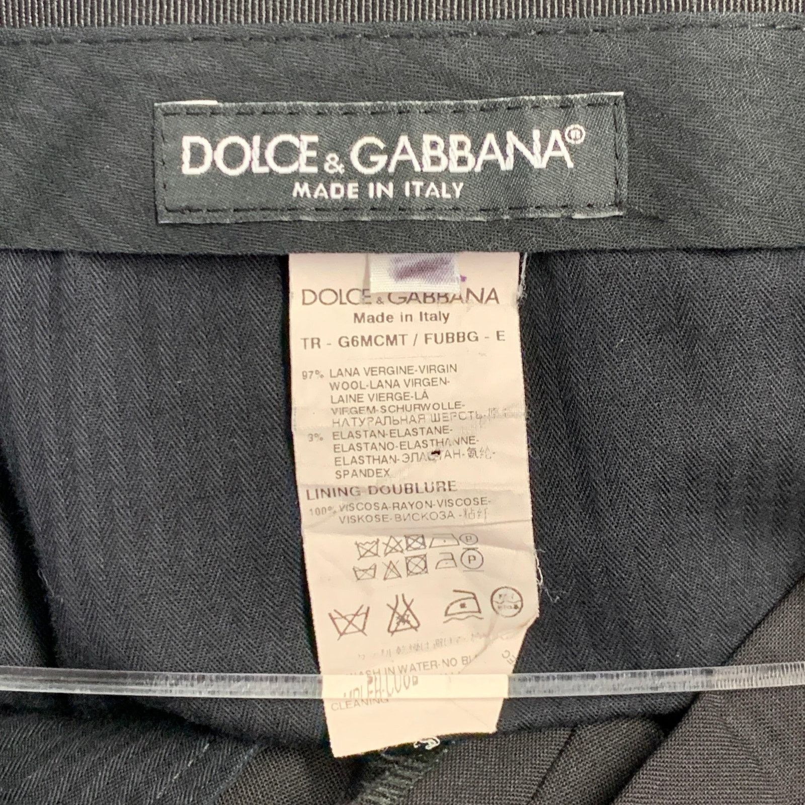 Dolce & Gabbana DOLCE & GABBANA Size 30 Black Wool Blend Zip Fly Dress Pants Size US 30 / EU 46 - 3 Thumbnail