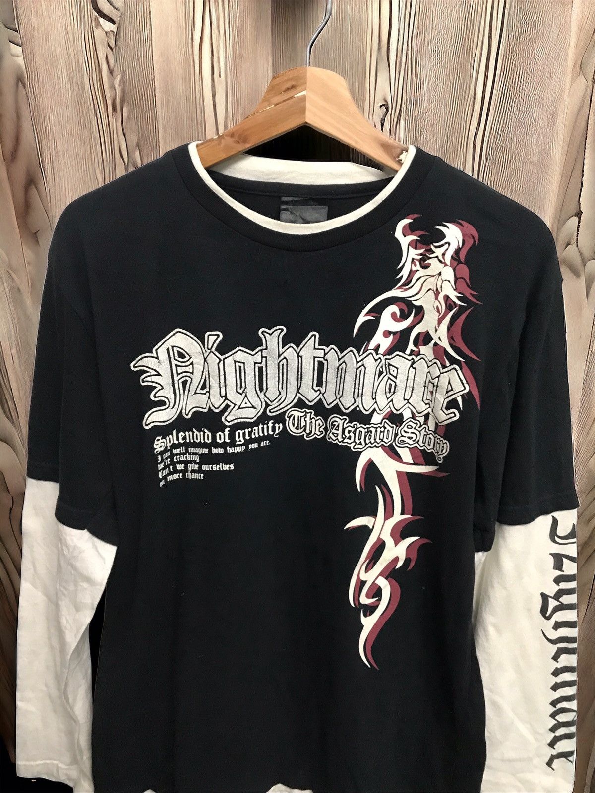 Japanese Brand 🔥🔥Nightmare Tribal Dragon Skate Style L/S Shirt x Rare Size US L / EU 52-54 / 3 - 2 Thumbnail