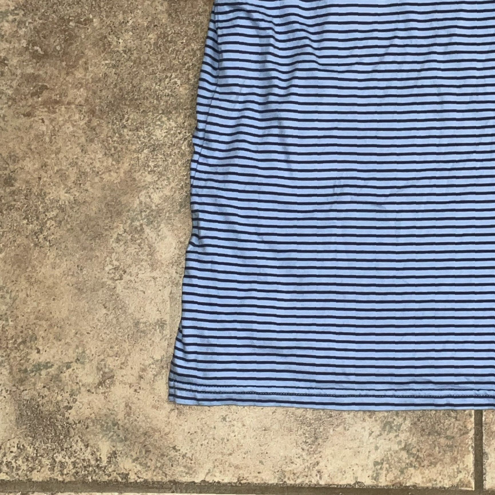 johnnie-O Johnnie-O Hamgin’ out Half Button Up Short Sleeve Blue Striped Men’s L Shirt Men Blue Striped L Size US 33 - 4 Thumbnail