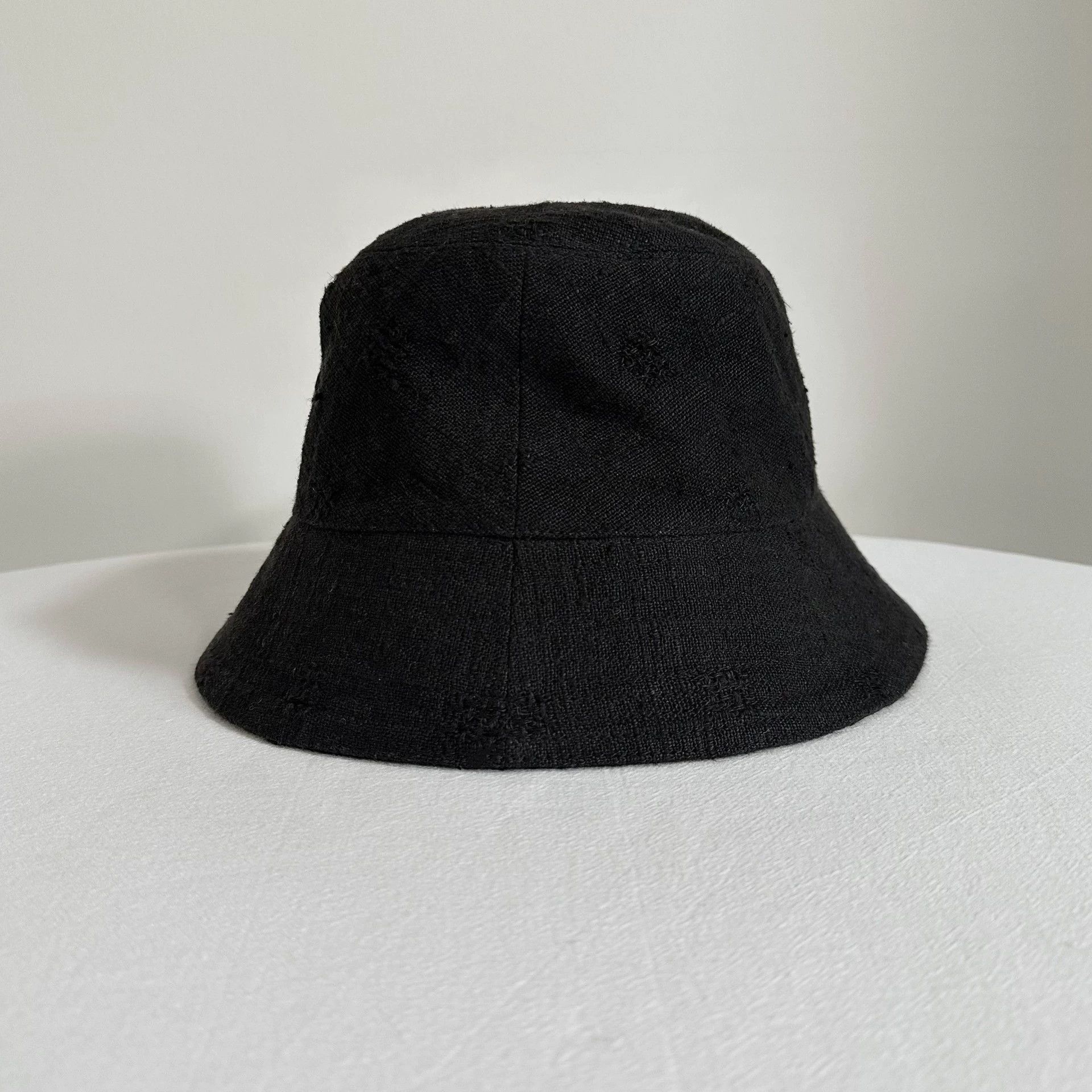 Ziggy Chen Black Textured Bucket Hat Size ONE SIZE - 1 Thumbnail