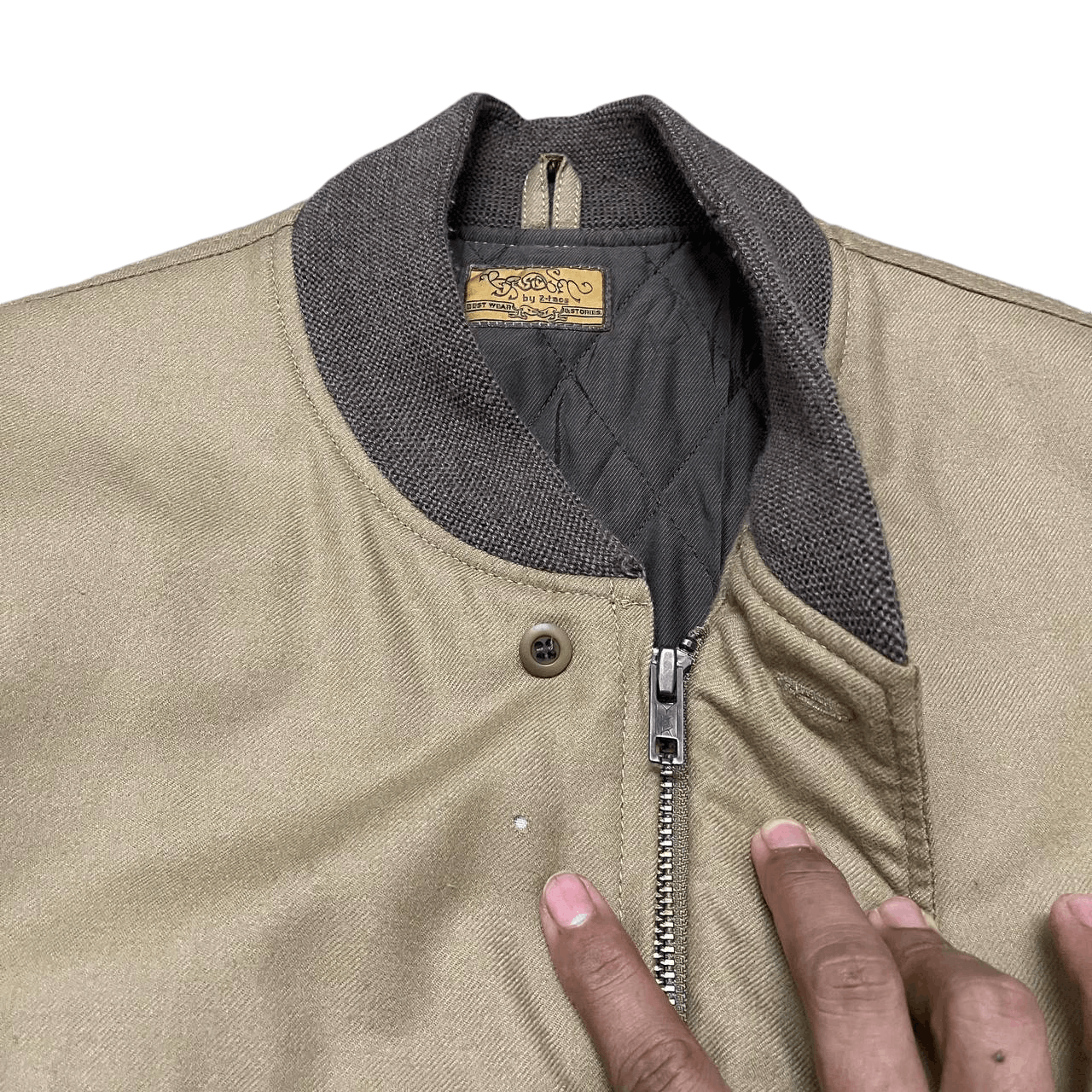 Issey Miyake Vintage Brown by 2-Tacs Wool Bomber Jacket Issey Style Size US L / EU 52-54 / 3 - 5 Thumbnail