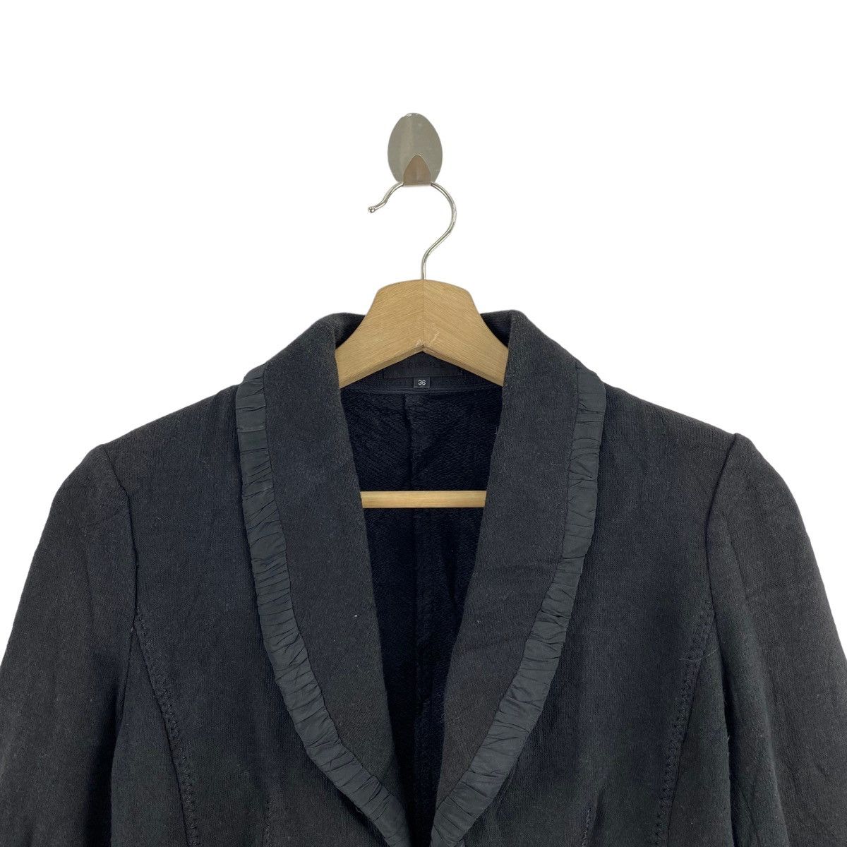 Japanese Brand FRAGILE Japanese Brand Big Button Black Coat Jacket Size S / US 4 / IT 40 - 2 Thumbnail